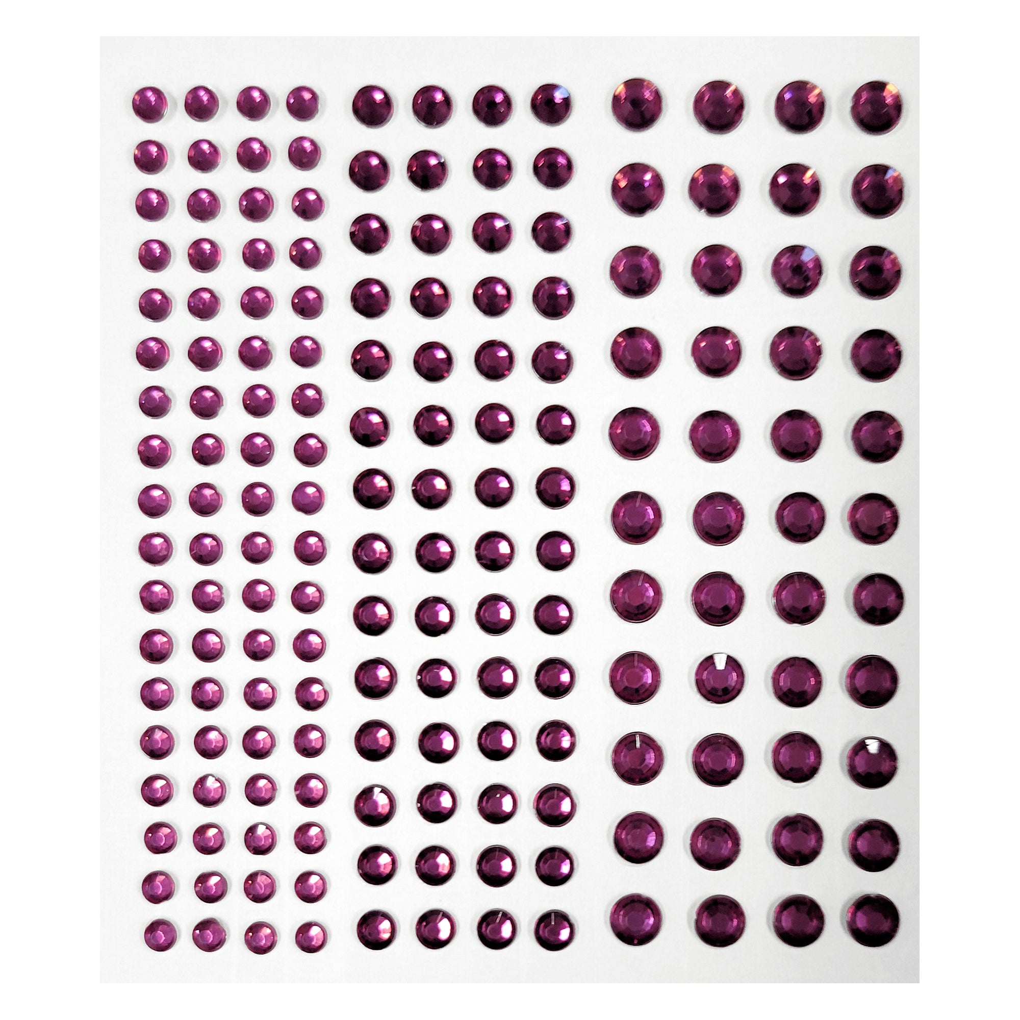 Basically Bling Collection 3, 4 & 5 mm Plum Gem Scrapbook Embellishments by SSC Designs - 172 Pieces