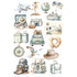 Retro Travel Collection Laser Cut Scrapbook Ephemera Embellishments by SSC Designs