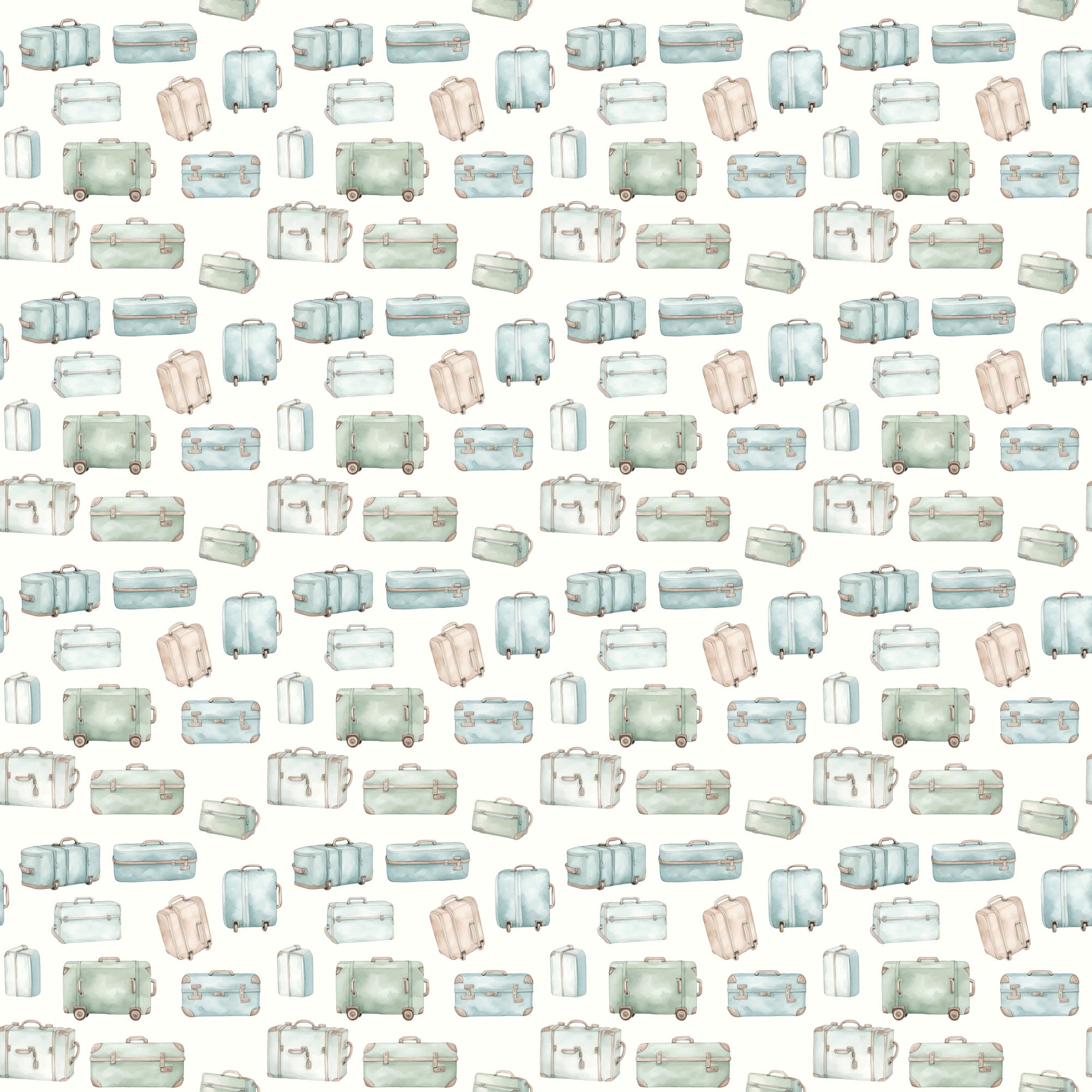 Retro Travel Collection Pack Your Bags 12 x 12 Double-Sided Scrapbook Paper by SSC Designs