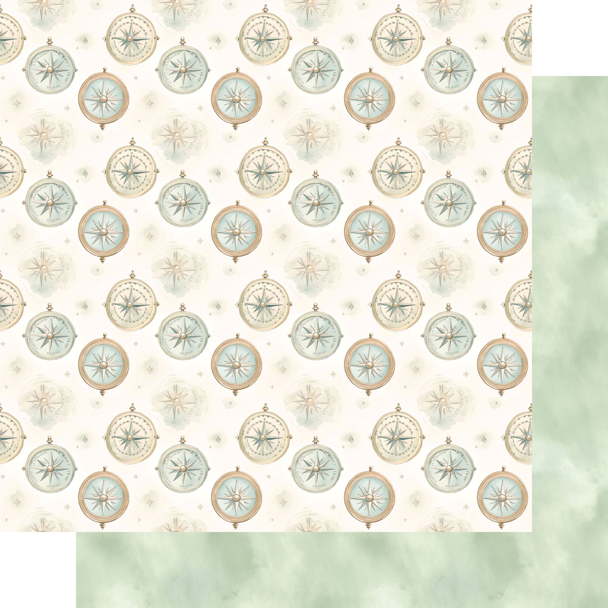 Retro Travel Collection Navigator 12 x 12 Double-Sided Scrapbook Paper by SSC Designs