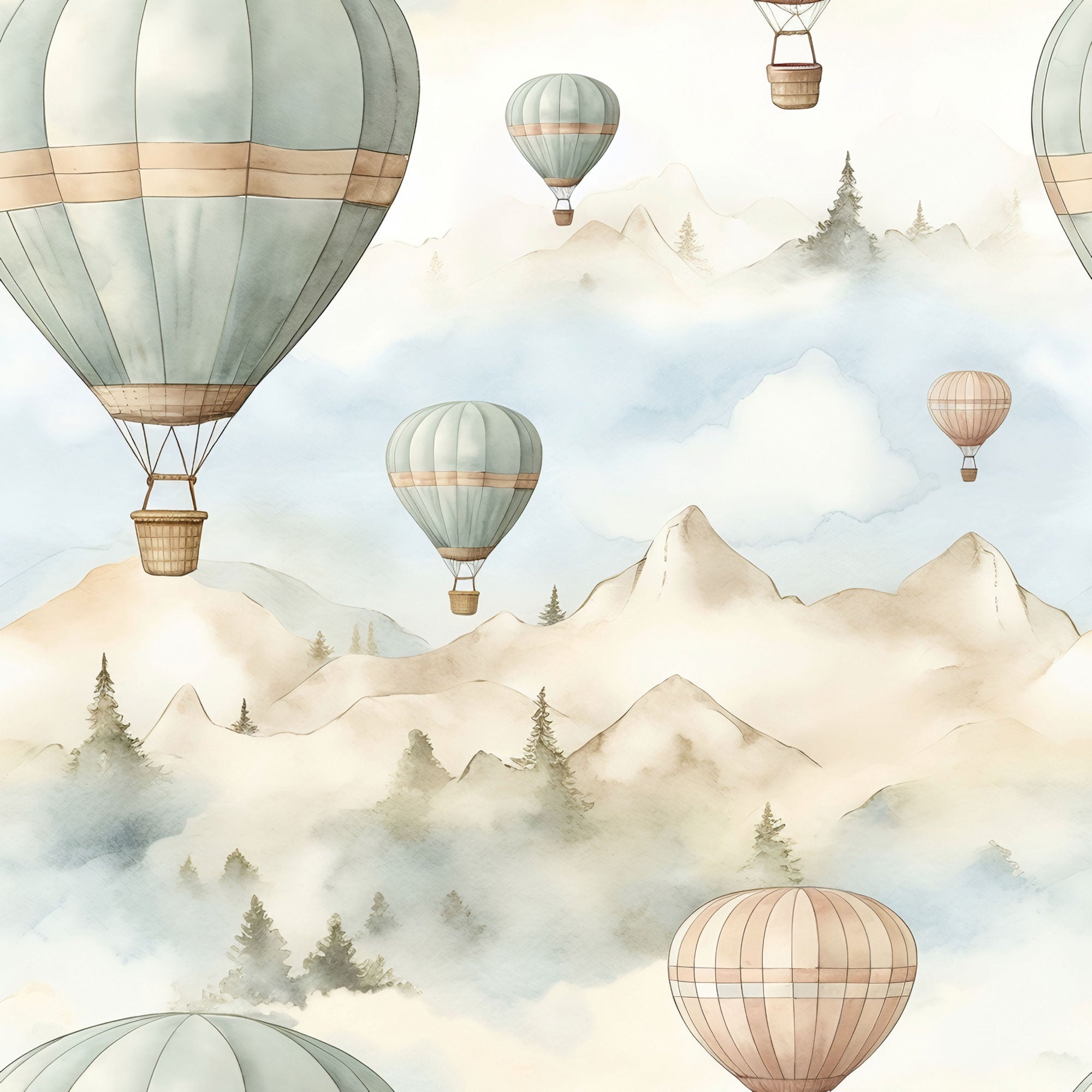 Retro Travel Collection Balloon Life 12 x 12 Double-Sided Scrapbook Paper by SSC Designs