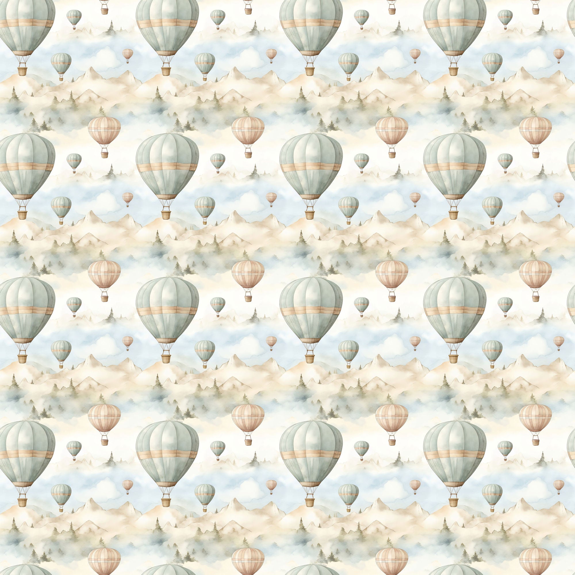 Retro Travel Collection Balloon Life 12 x 12 Double-Sided Scrapbook Paper by SSC Designs