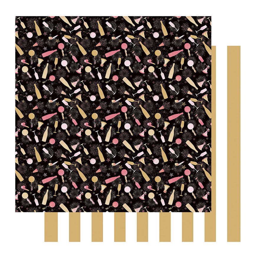 Ringing In The New Year Collection Sparkle & Shine 12 x 12 Double-Sided Scrapbook Paper by Photo Play