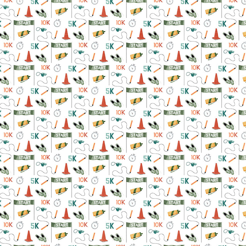 Runner's High Collection Start and Finish 12x12 Double-Sided Scrapbook Paper by Photo Play Paper