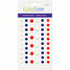Our Brads Need Friends Collection 3 x 5 Red, White, Blue Patriotic Scrapbook Enamel Sticky Back Dots by Eyelet Outlet - 52 Count