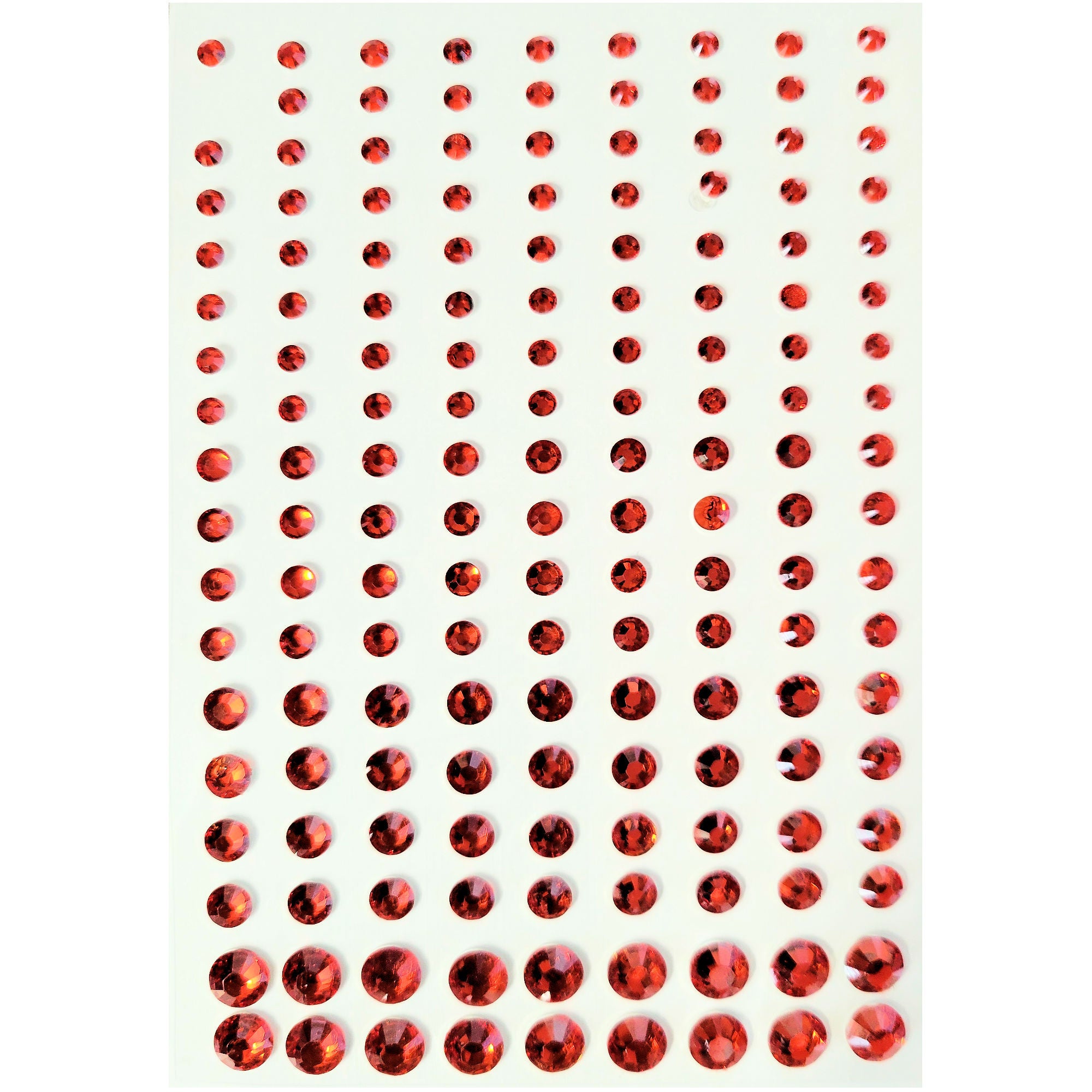 Basically Bling Collection Red 2, 3, 4, 6mm Self-Adhesive Rhinestones by SSC Designs - Pkg. of 153