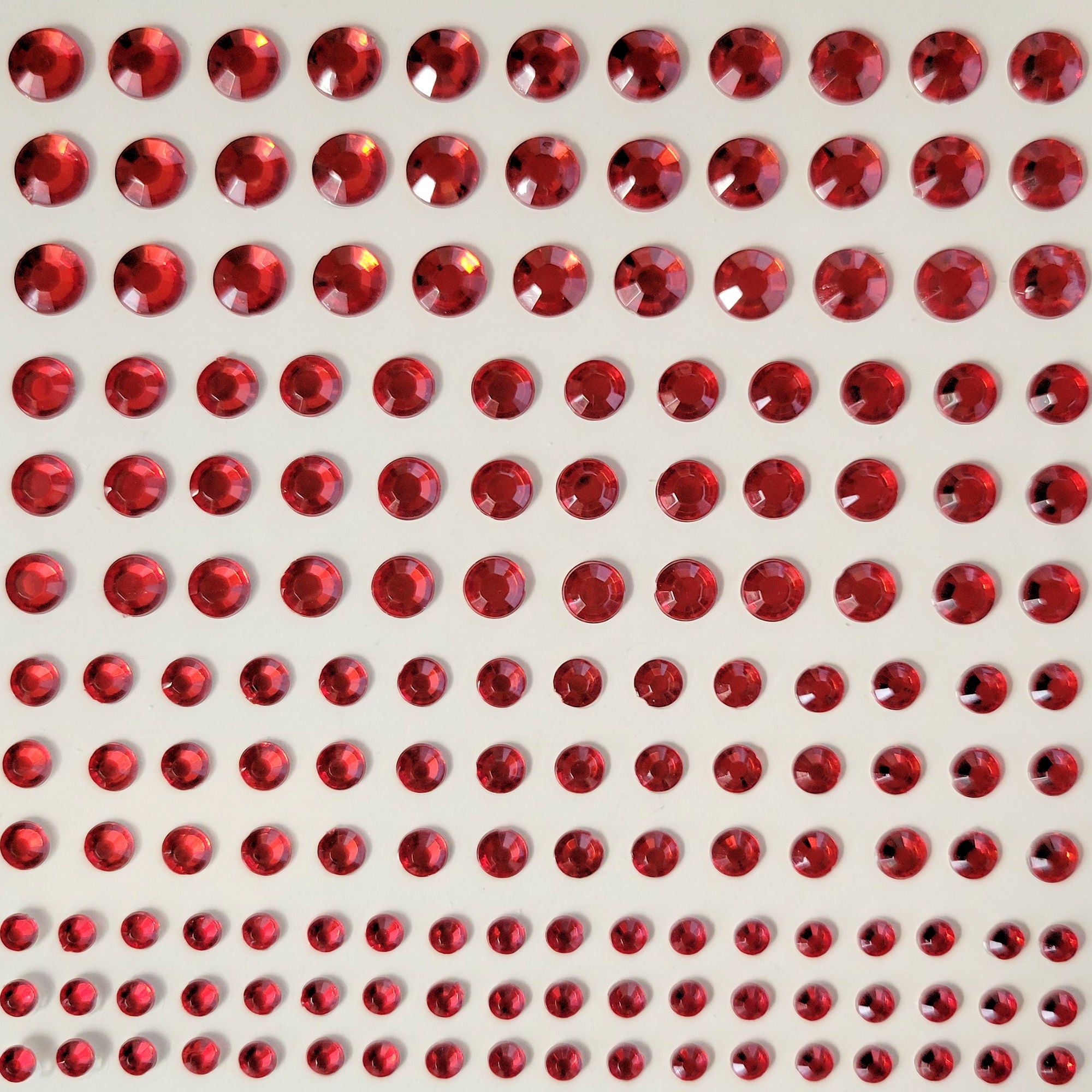 Basically Bling Collection Red 2, 3, 4, 5mm Self-Adhesive Rhinestones by SSC Designs - Pkg. of 165