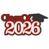 Class of 2026 Custom Color 6 x 5 Graduation Scrapbook Laser Cut by SSC Designs
