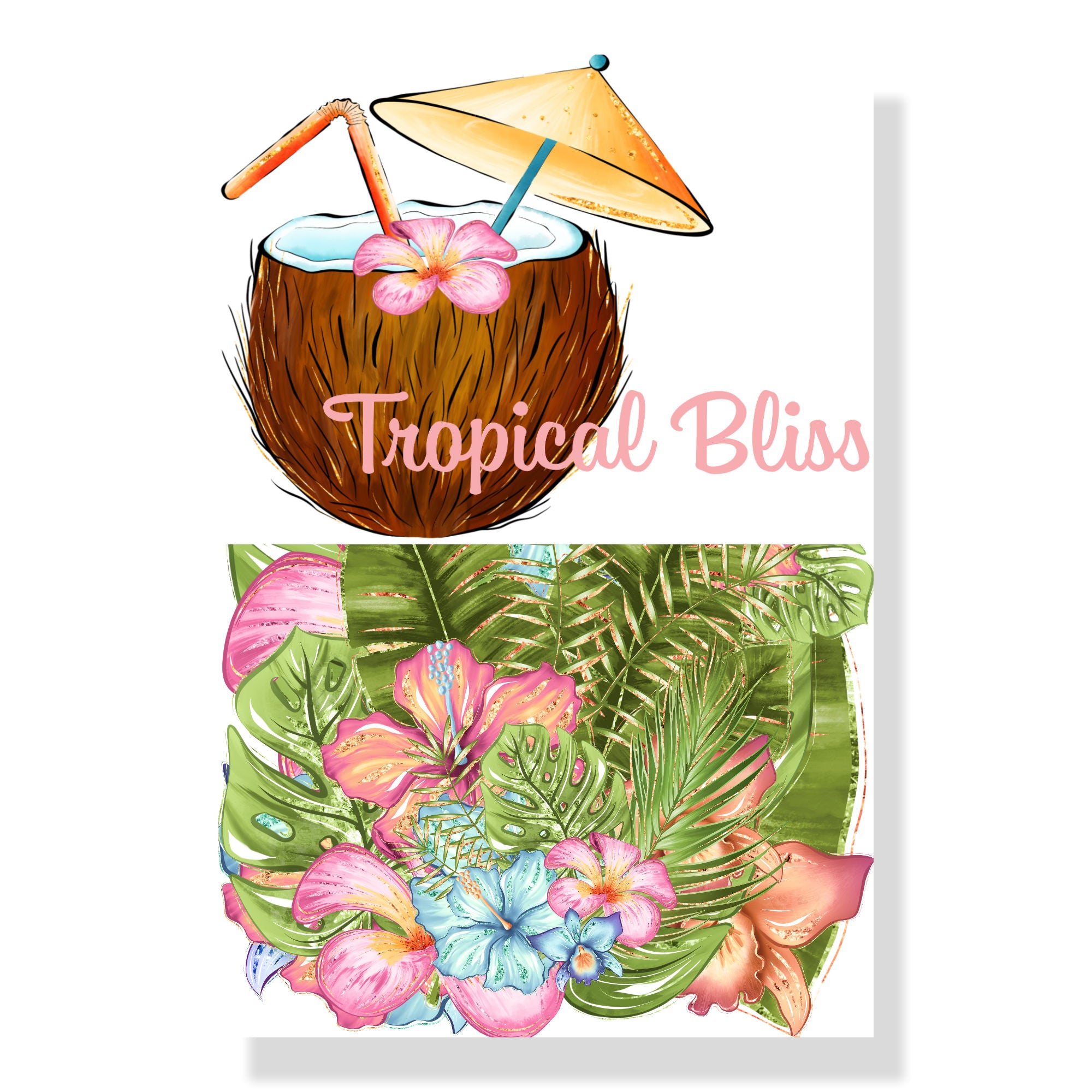 Tropical Bliss Collection Laser Cut Ephemera Embellishments by SSC Designs