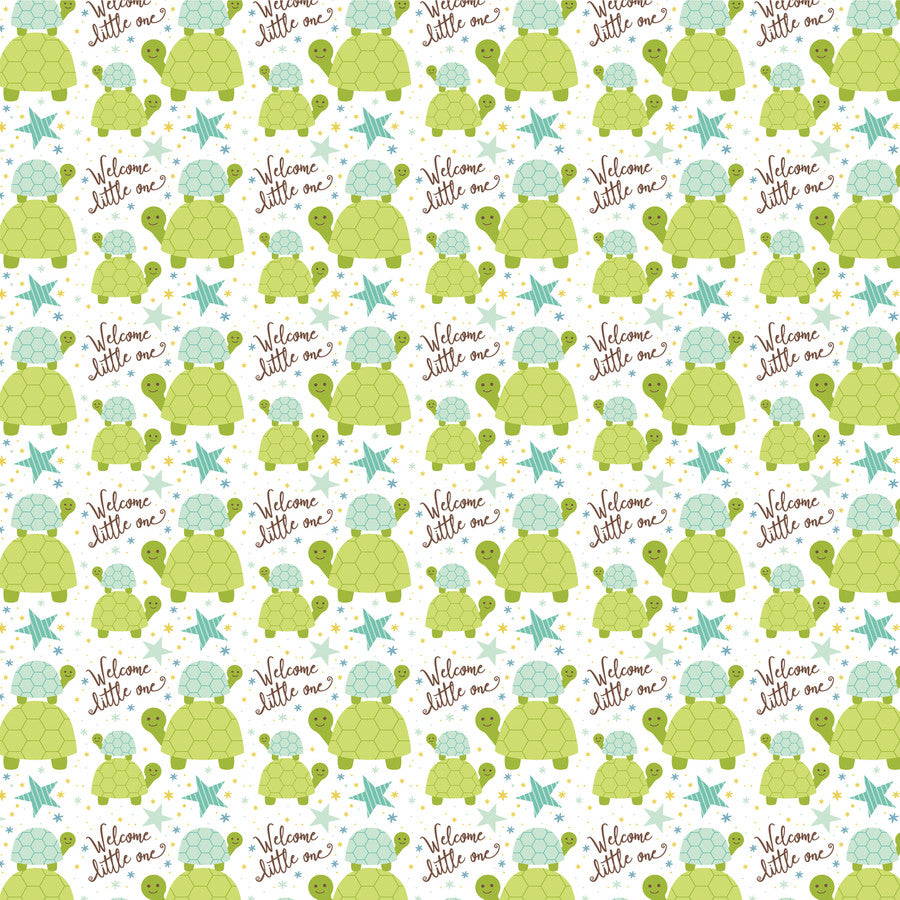 Sweet Baby Boy Collection Little One 12 x 12 Double-Sided Scrapbook Paper by Echo Park Paper