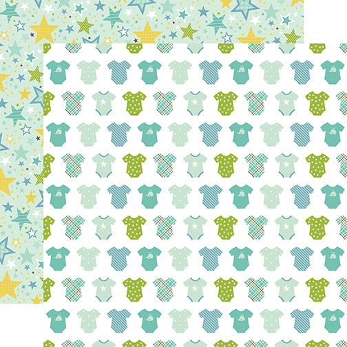 Sweet Baby Boy Collection Boy Oh Boy 12 x 12 Double-Sided Scrapbook Paper by Echo Park Paper