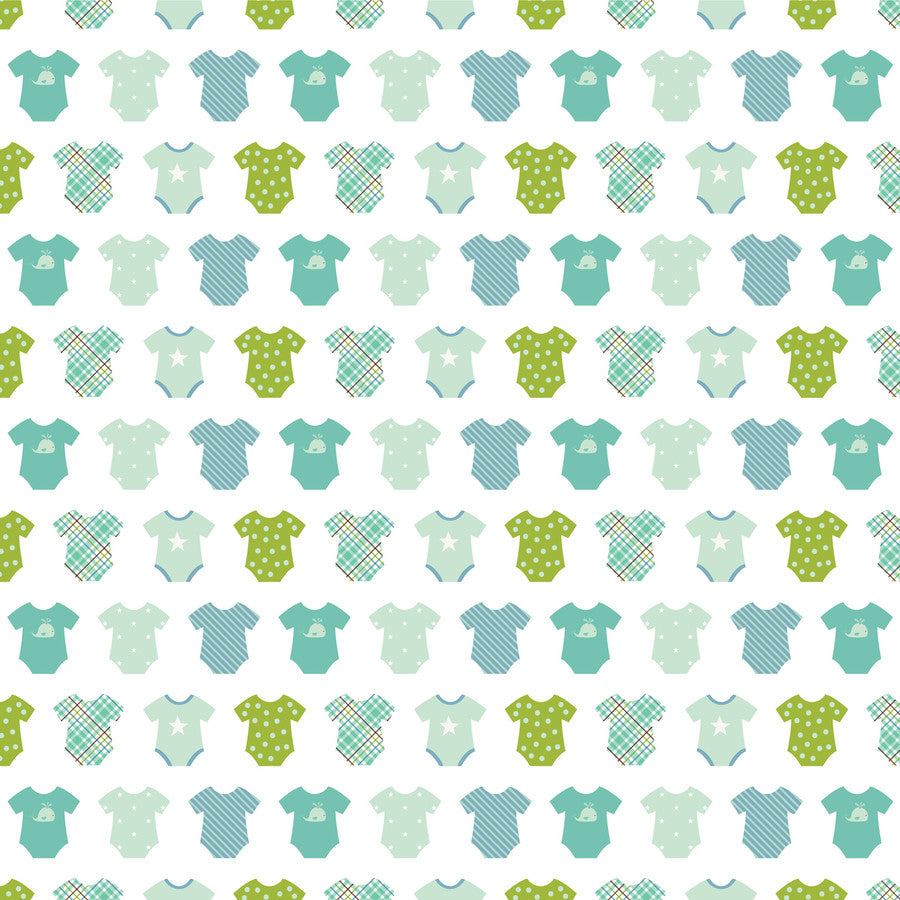 Sweet Baby Boy Collection Boy Oh Boy 12 x 12 Double-Sided Scrapbook Paper by Echo Park Paper