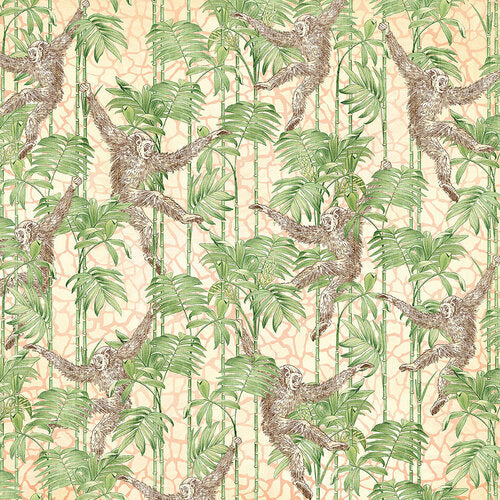 Wild & Free Collection Monkey Trouble 12 x 12 Double-Sided Scrapbook Paper by Graphic 45