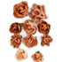 Floral Embellishments Collection Terracotta Paper Blooms Scrapbook Embellishment by Kaisercraft - 10 piece mixed sizes - Scrapbook Supply Companies