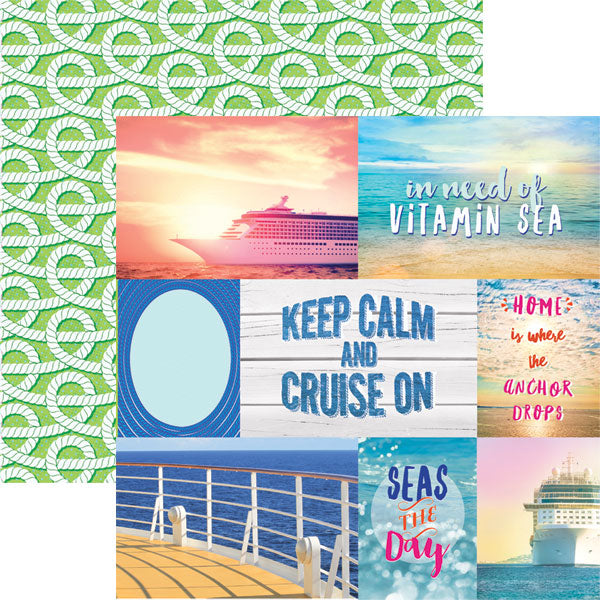 Cruise Collection Cruise Tags 12 x 12 Double-Sided Scrapbook Paper by Paper House Productions