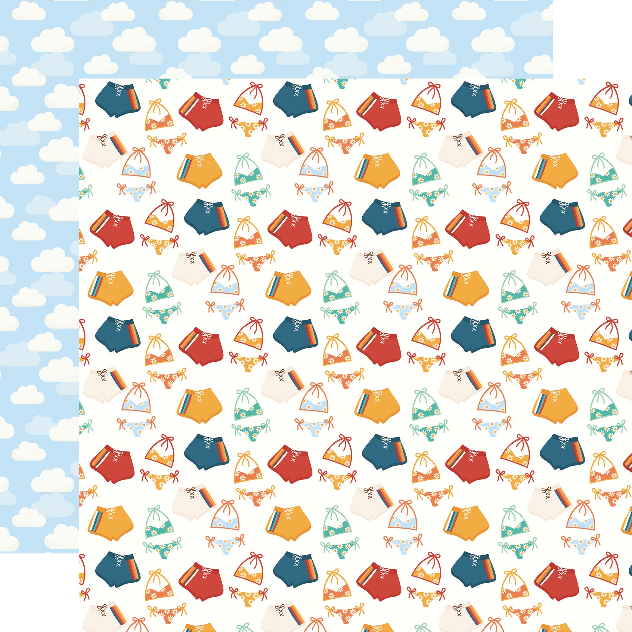 Summer Break Scrapbook Paper & Sticker Collection Kit by Echo Park Paper - 13 Pieces