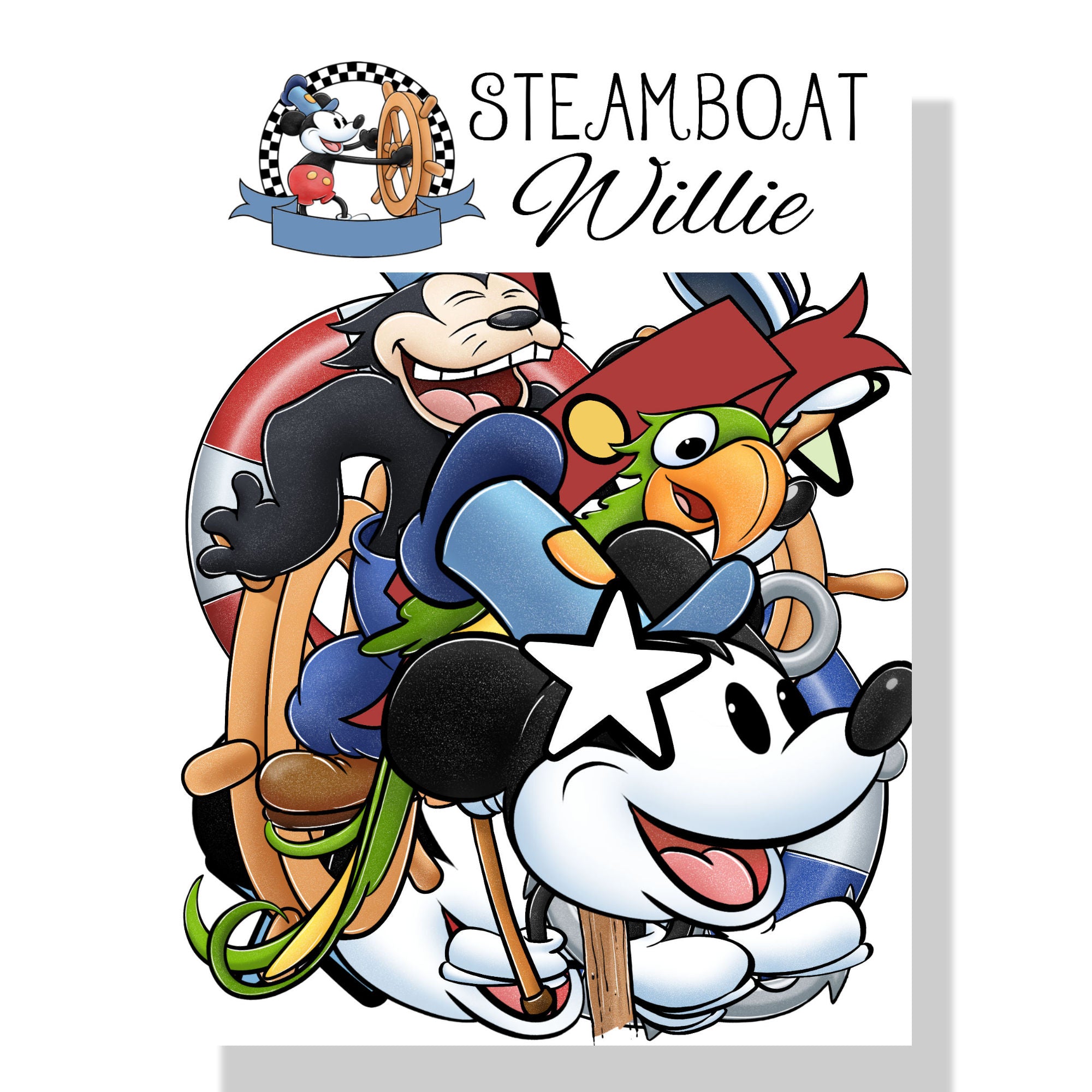 Steamboat Willie 12 x 12 Scrapbook Paper & Embellishment Kit by SSC Designs