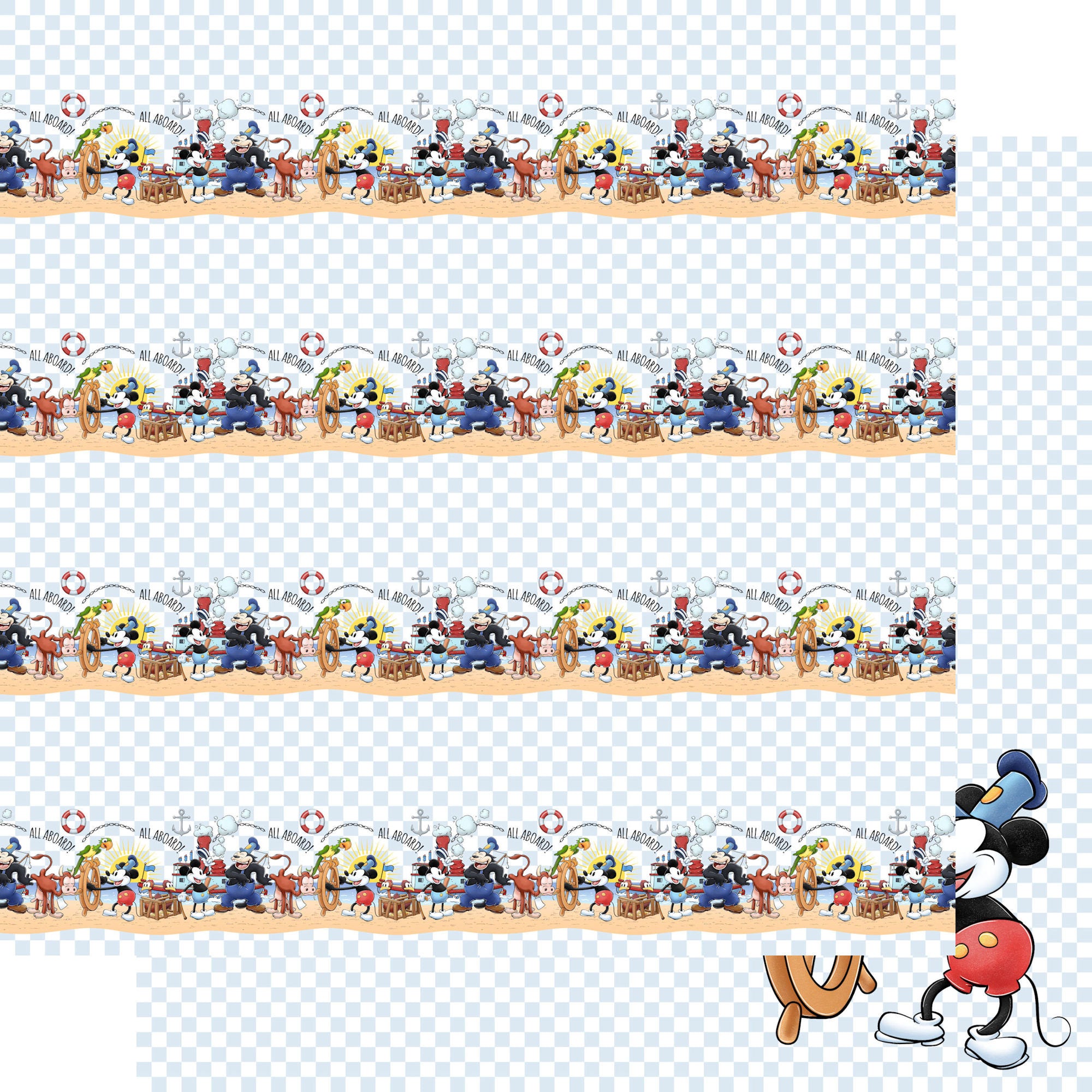 Steamboat Willie Collection Steamboat Willie 12 x 12 Double-Sided Scrapbook Paper by SSC Designs