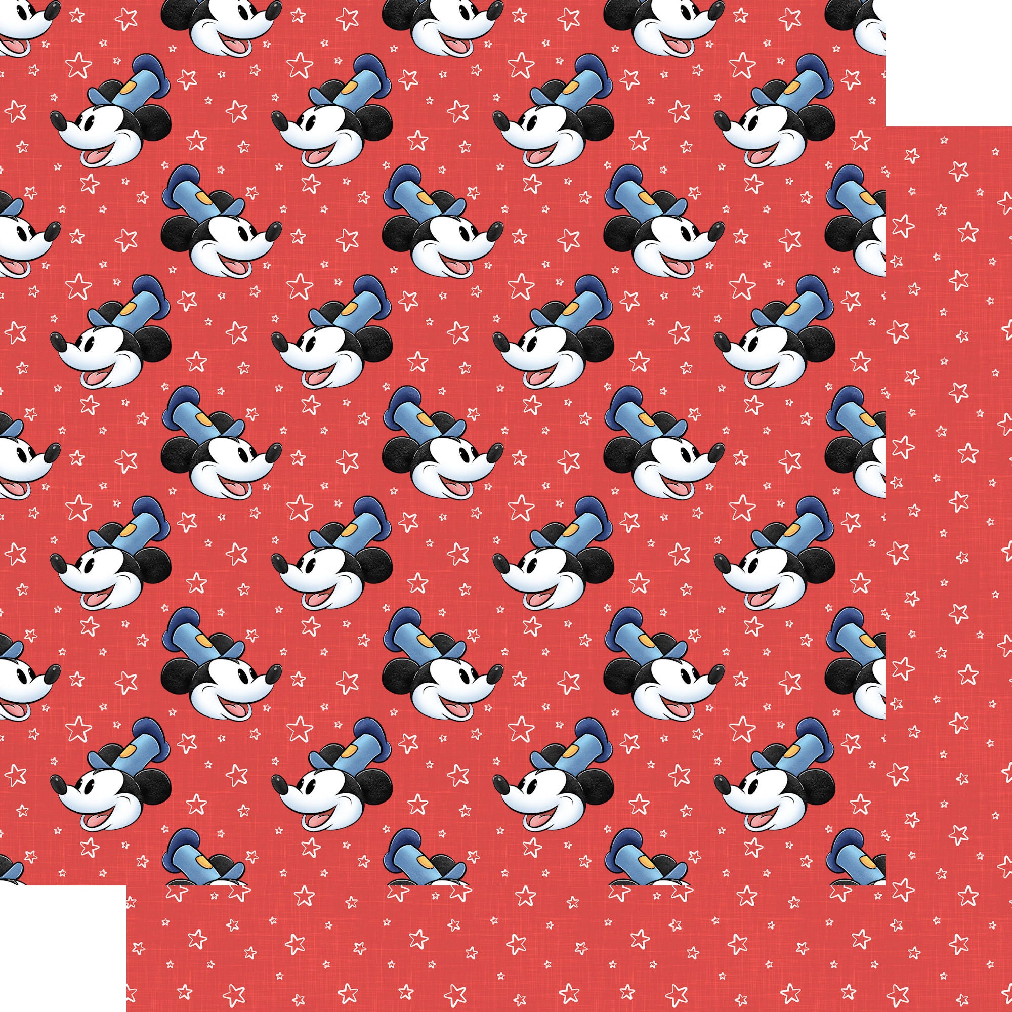 Steamboat Willie Collection Steamboat Stars 12 x 12 Double-Sided Scrapbook Paper by SSC Designs