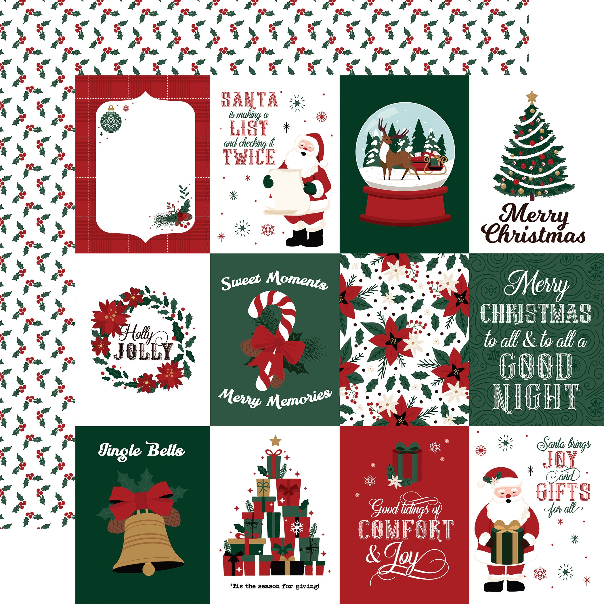 Santa Claus Paper & Sticker Collection Kit by Echo Park Paper - 13 Pieces