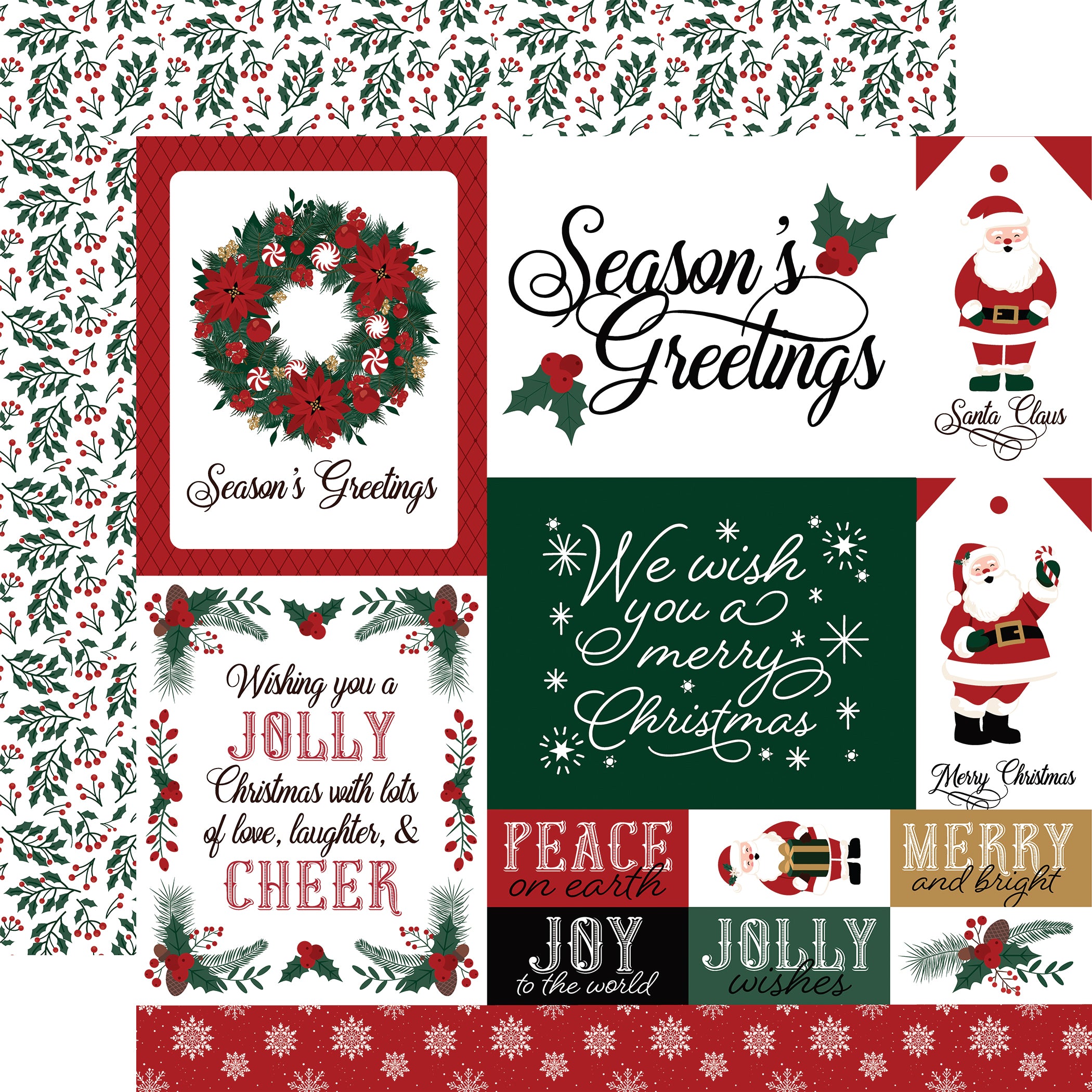 Santa Claus Paper & Sticker Collection Kit by Echo Park Paper - 13 Pieces
