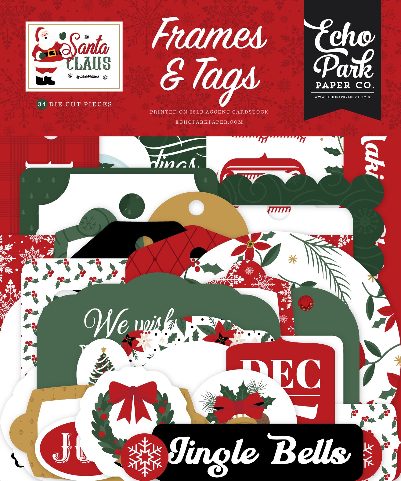 Santa Claus Collection 5 x 5 Frames & Tags Scrapbook Embellishments by Echo Park Paper