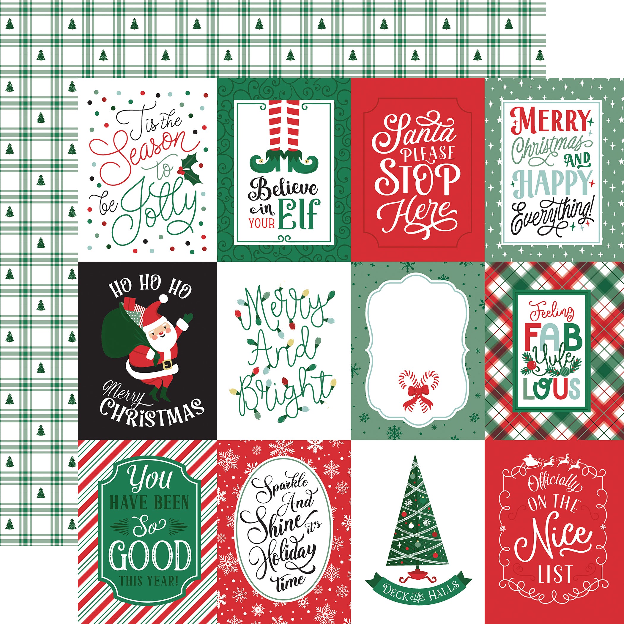 Christmas Express Paper & Sticker Collection Kit by Echo Park Paper - 13 Pieces
