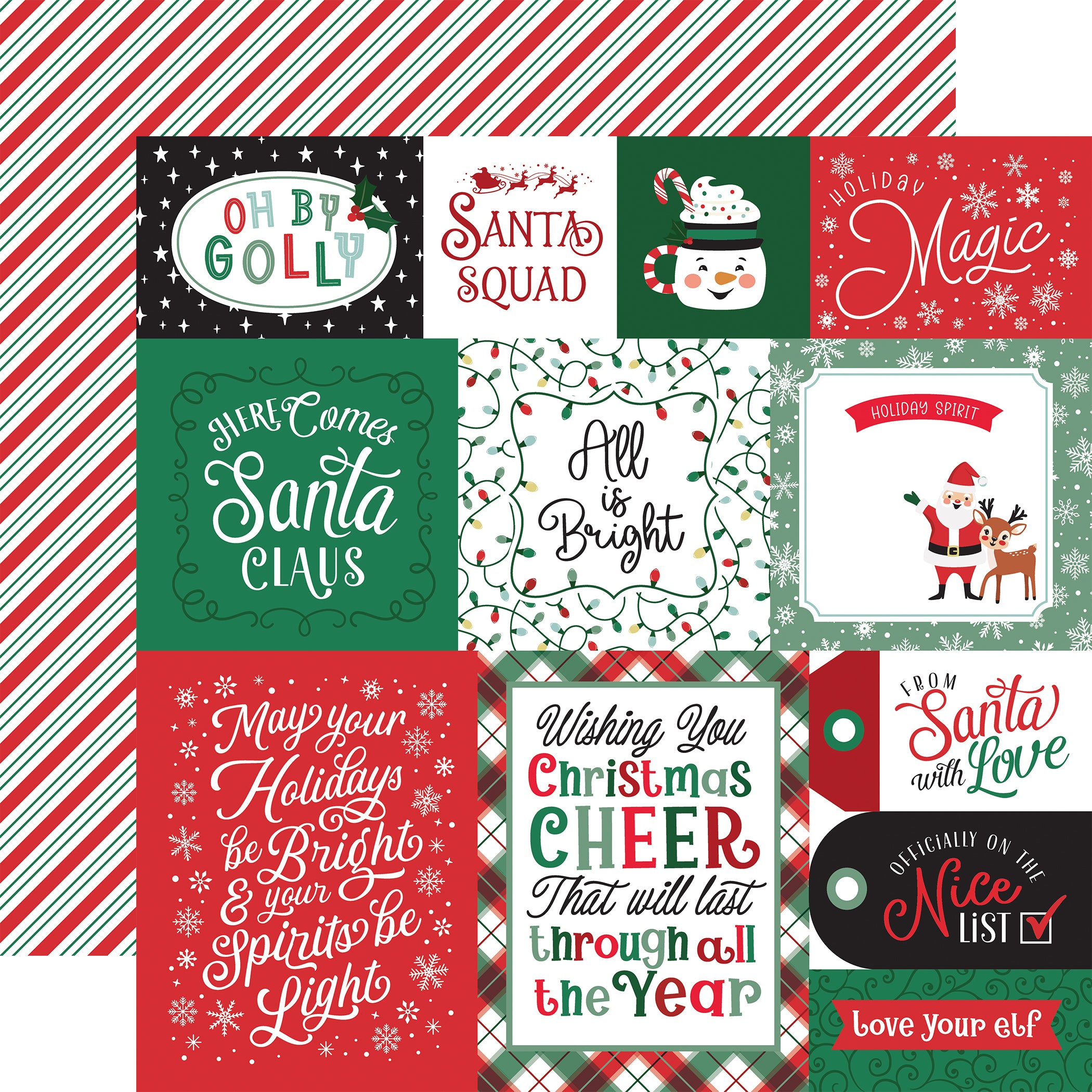 Christmas Express Paper & Sticker Collection Kit by Echo Park Paper - 13 Pieces