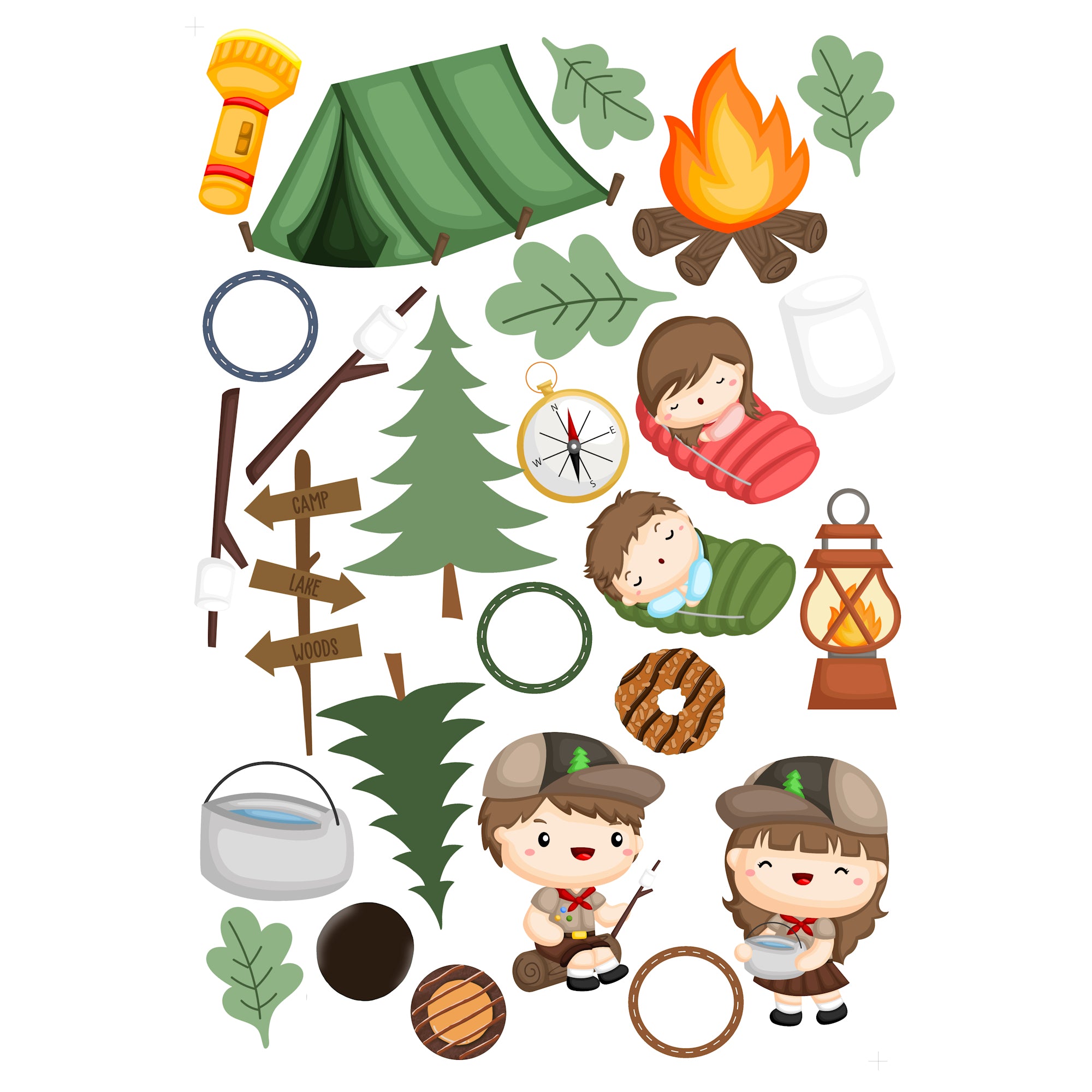 Earning My Badges Collection Laser Cut Scrapbook Ephemera Embellishments by SSC Designs