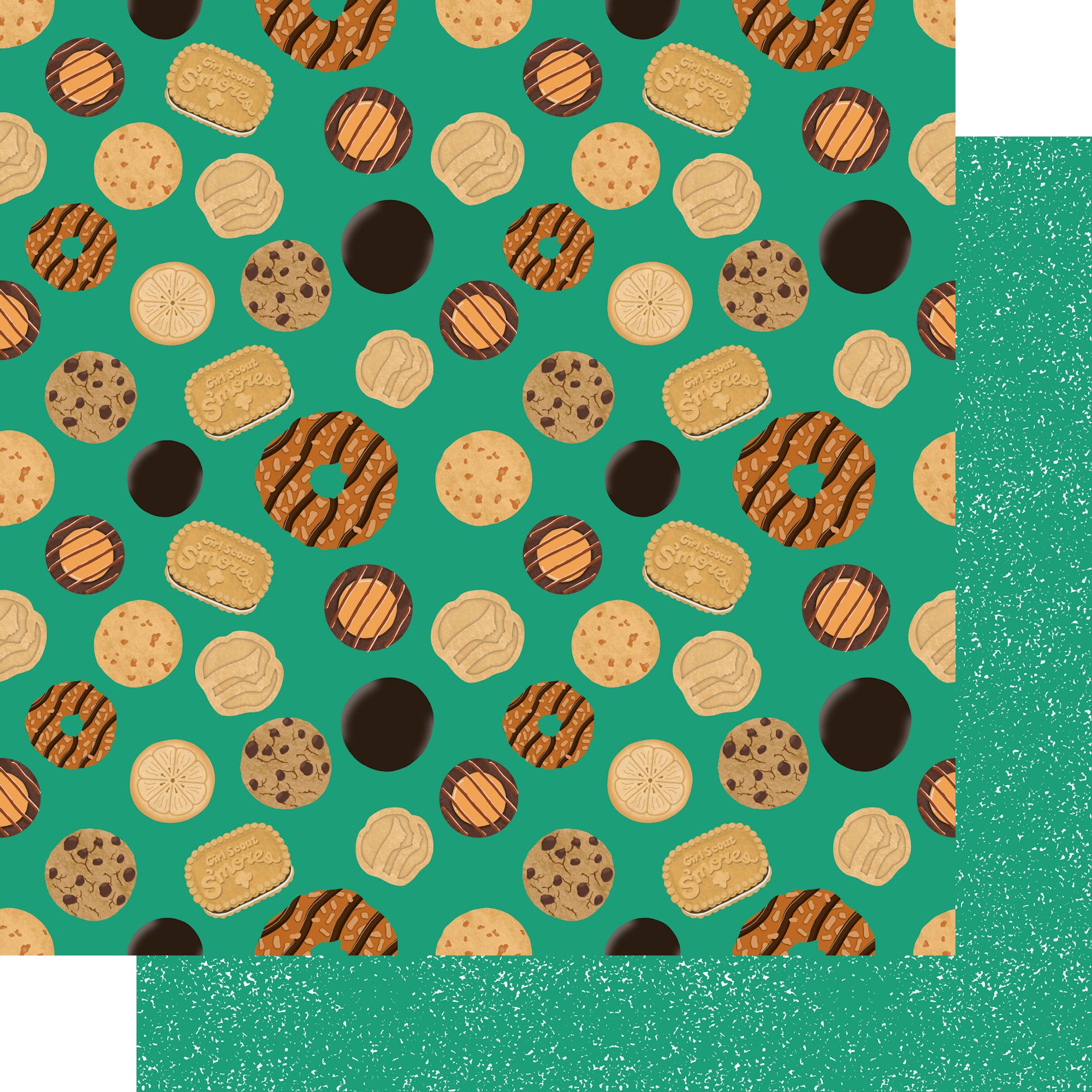 Earning My Badges Collection Cookie Collage 12 x 12 Double-Sided Scrapbook Paper by SSC Designs