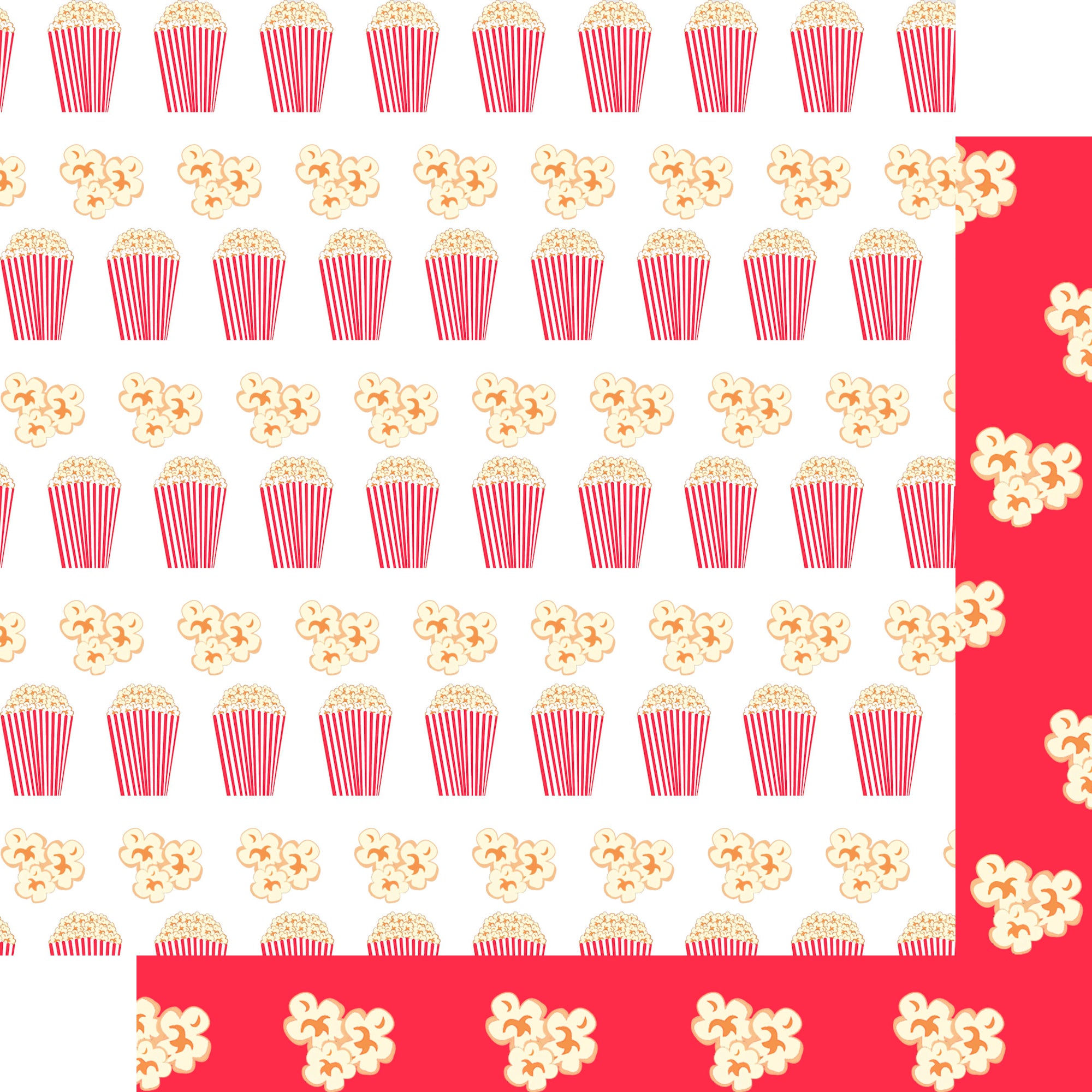 Earning My Badges Collection Popcorn Time 12 x 12 Double-Sided Scrapbook Paper by SSC Designs