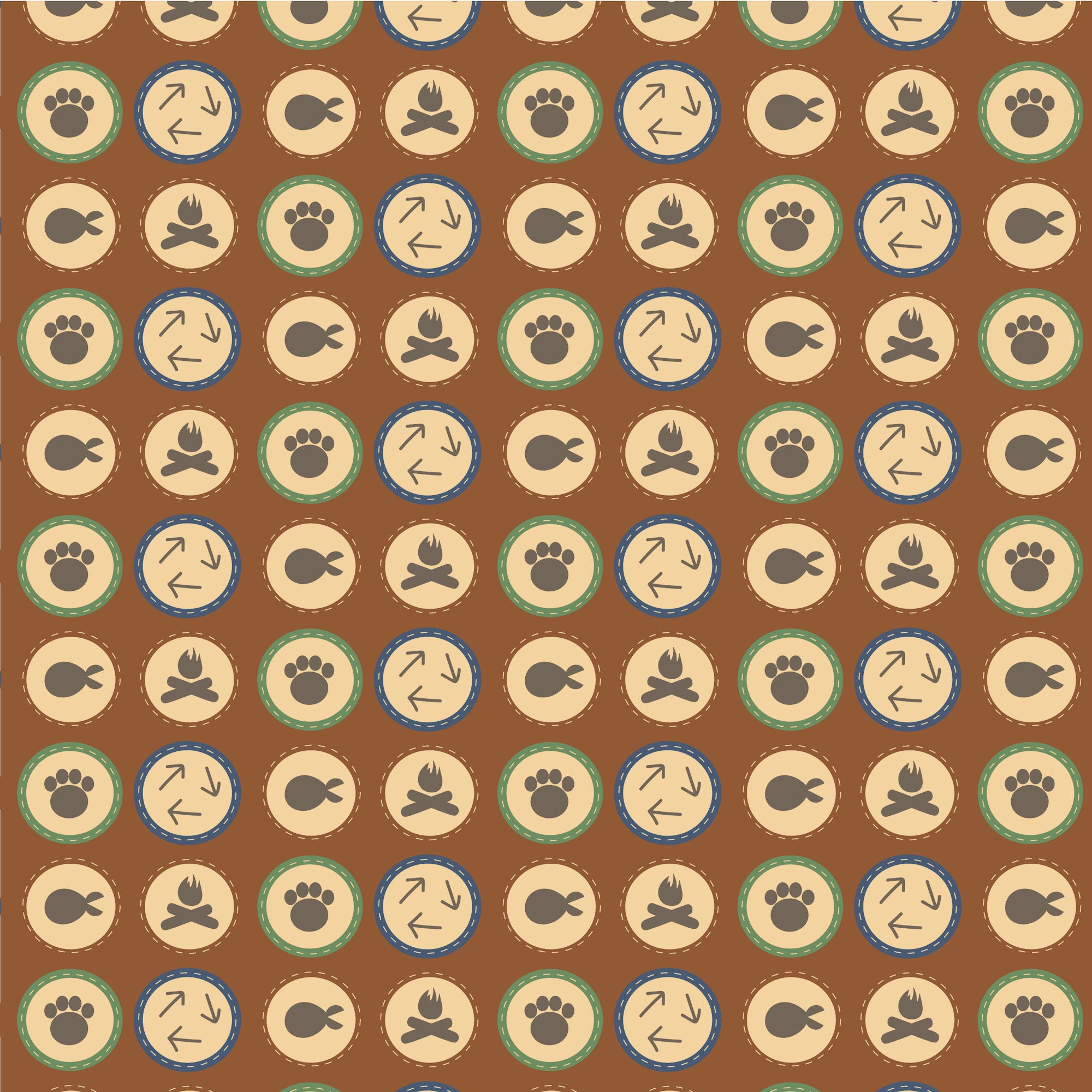 Earning My Badges Collection Outdoor Life 12 x 12 Double-Sided Scrapbook Paper by SSC Designs