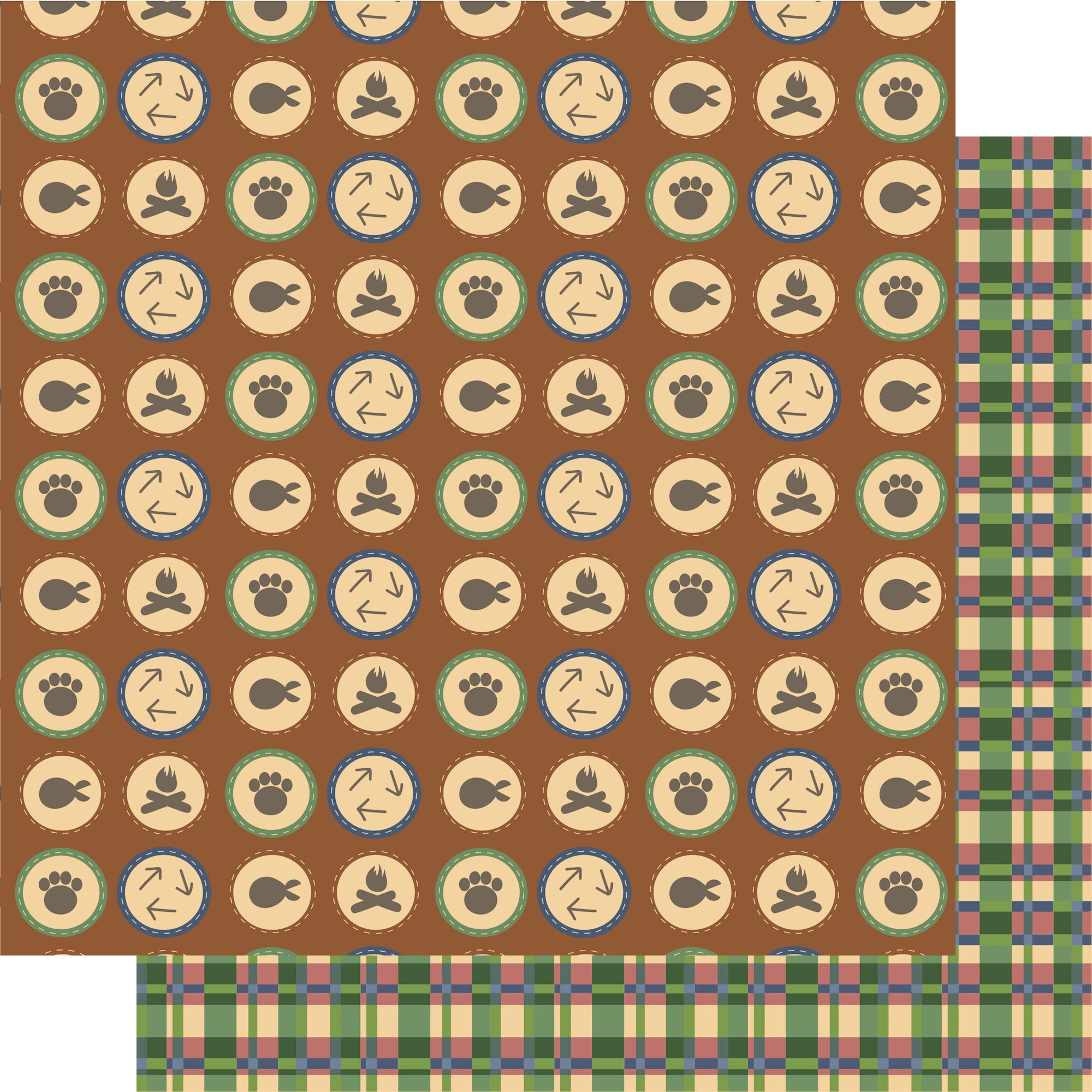 Earning My Badges Boy 12 x 12 Scrapbook Paper & Embellishment Kit by SSC Designs