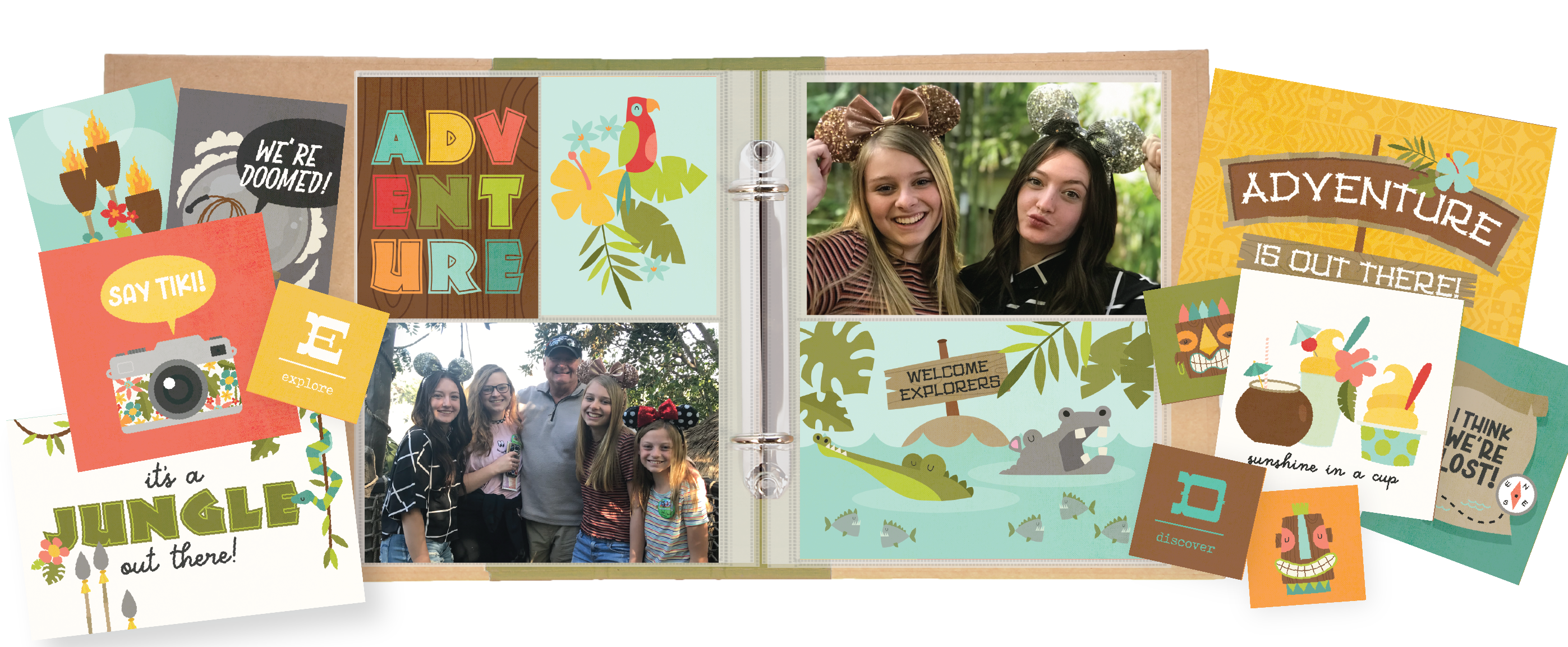 Say Cheese Frontier At The Park Collection Simple Pages Page Pieces Die Cut Cardstock Pieces by Simple Stories