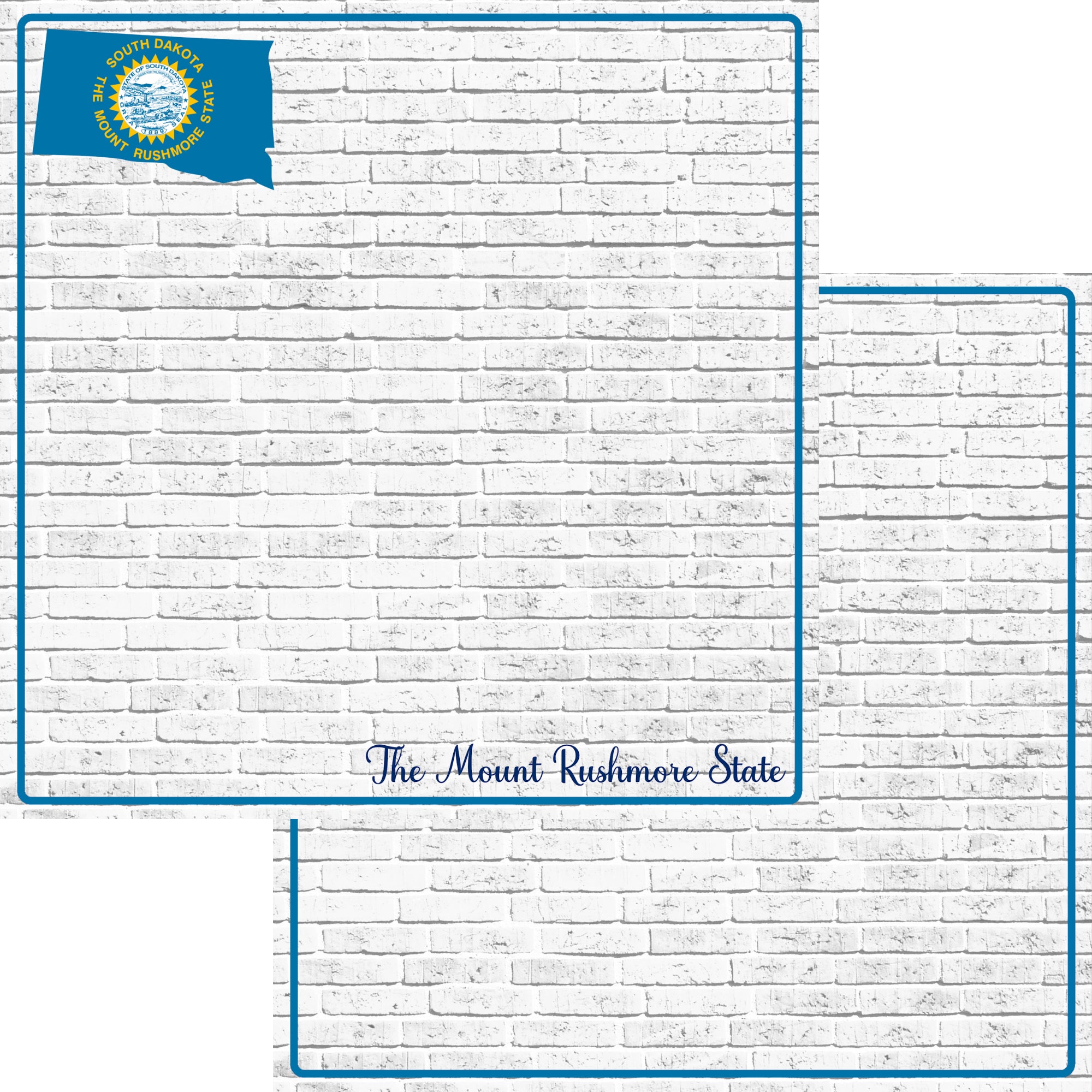 Fifty States Collection South Dakota 12 x 12 Double-Sided Scrapbook Paper by SSC Designs