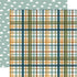 Special Delivery Baby Boy Collection Loved Boy Plaid 12 x 12 Double-Sided Scrapbook Paper by Echo Park Paper