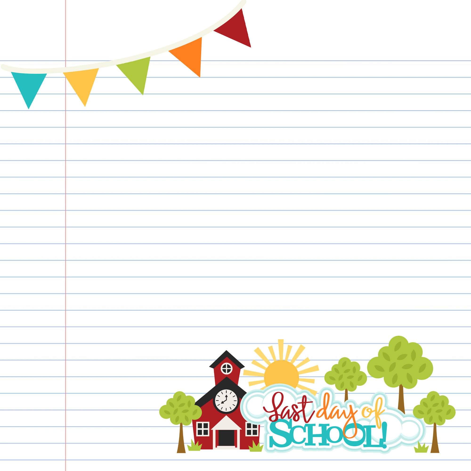 School Days Collection School Days 12 x 12 Double-Sided Scrapbook Paper by SSC Designs