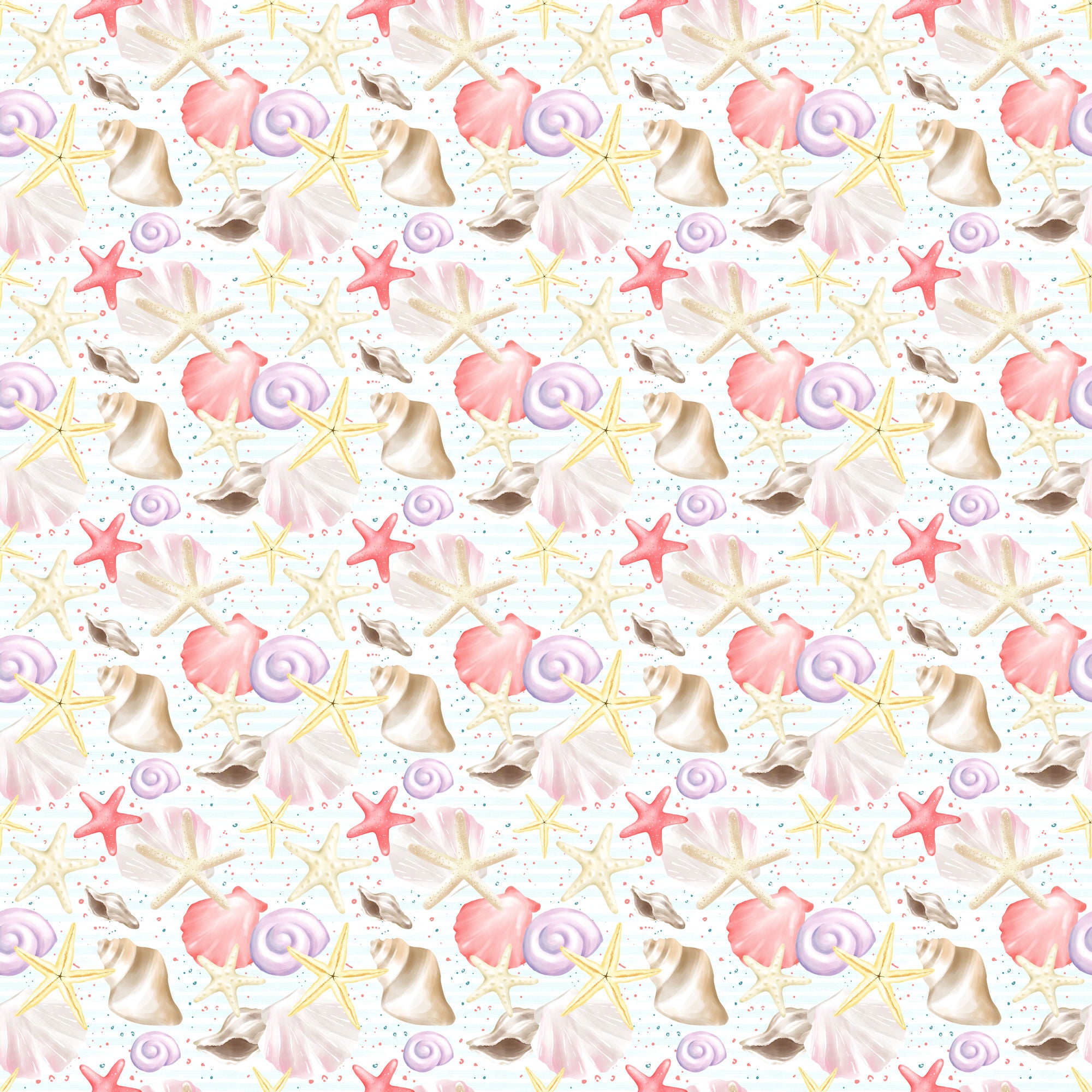 Nautical Summer Collection Seashell Pier 12 x 12 Double-Sided Scrapbook Paper by SSC Designs