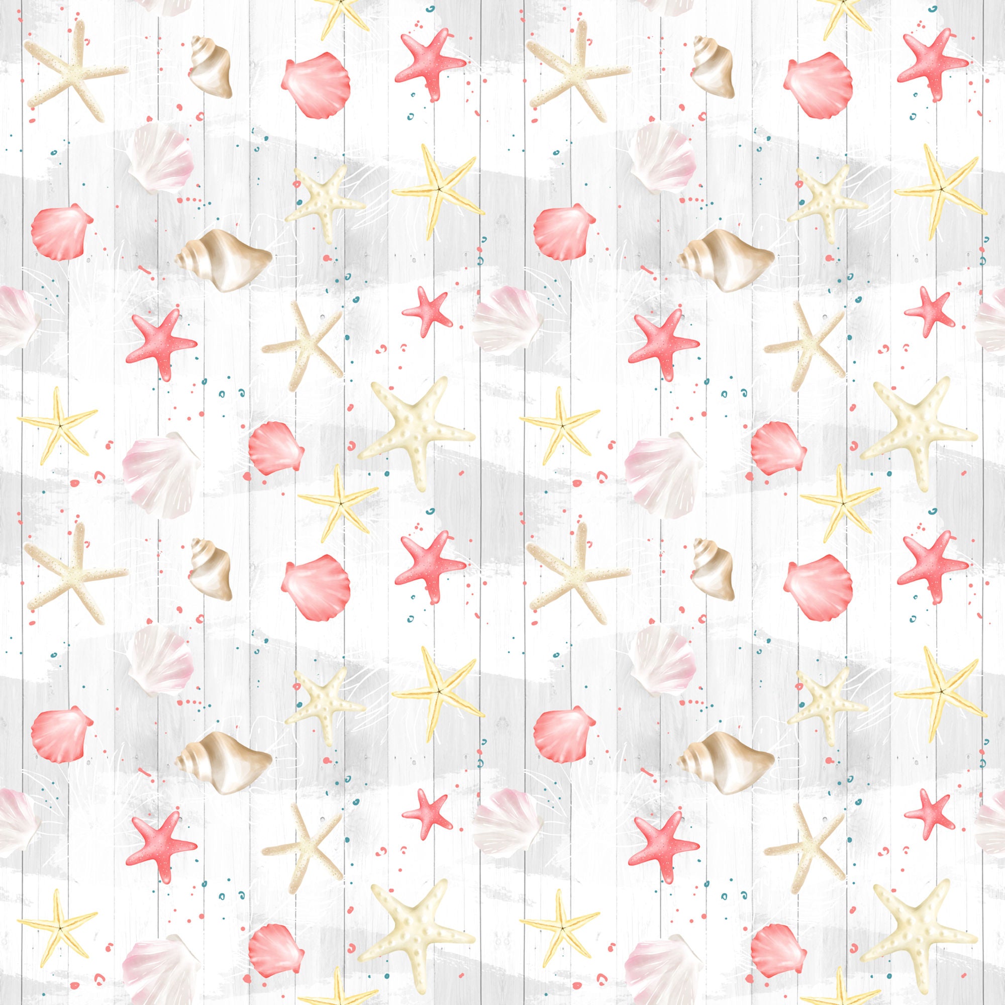 Nautical Summer Collection Seashell Pier 12 x 12 Double-Sided Scrapbook Paper by SSC Designs