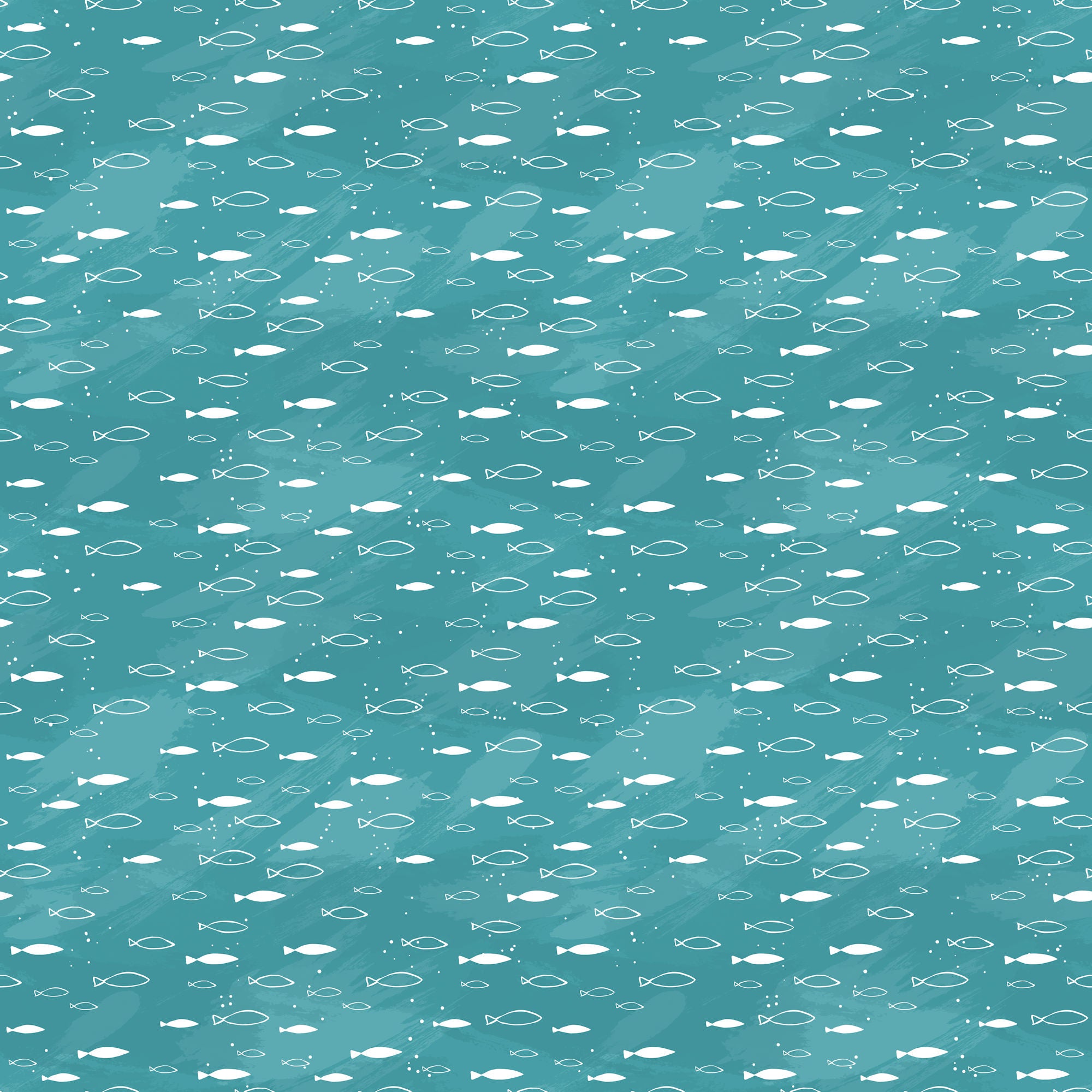 Nautical Summer Collection Wavy Water 12 x 12 Double-Sided Scrapbook Paper by SSC Designs