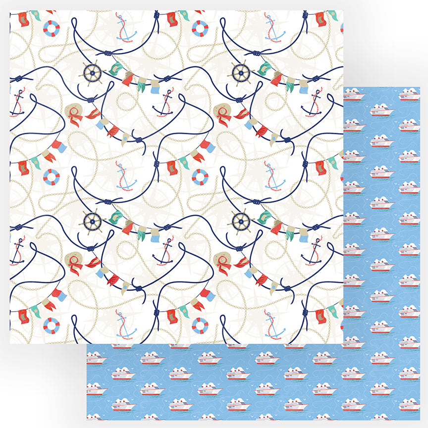 Set Sail Collection 13-Piece Collection Pack by Photo Play Paper-12 Papers, 1 Sticker