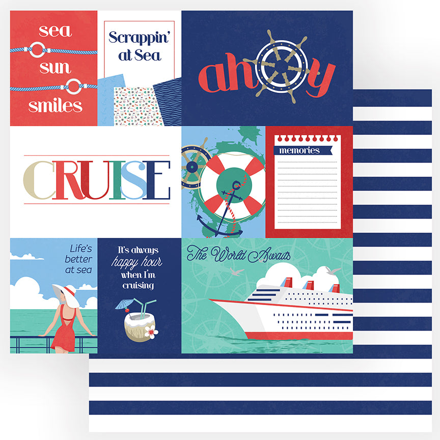 Set Sail Collection 13-Piece Collection Pack by Photo Play Paper-12 Papers, 1 Sticker
