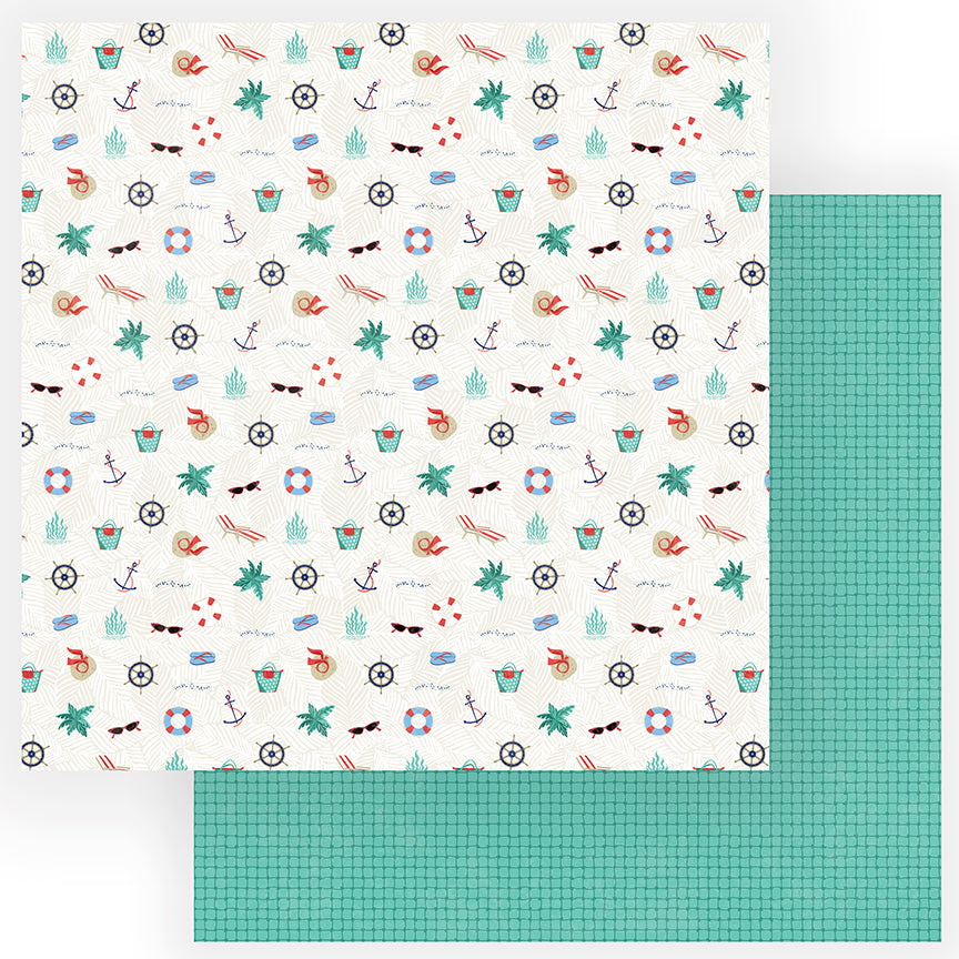 Set Sail Collection 13-Piece Collection Pack by Photo Play Paper-12 Papers, 1 Sticker