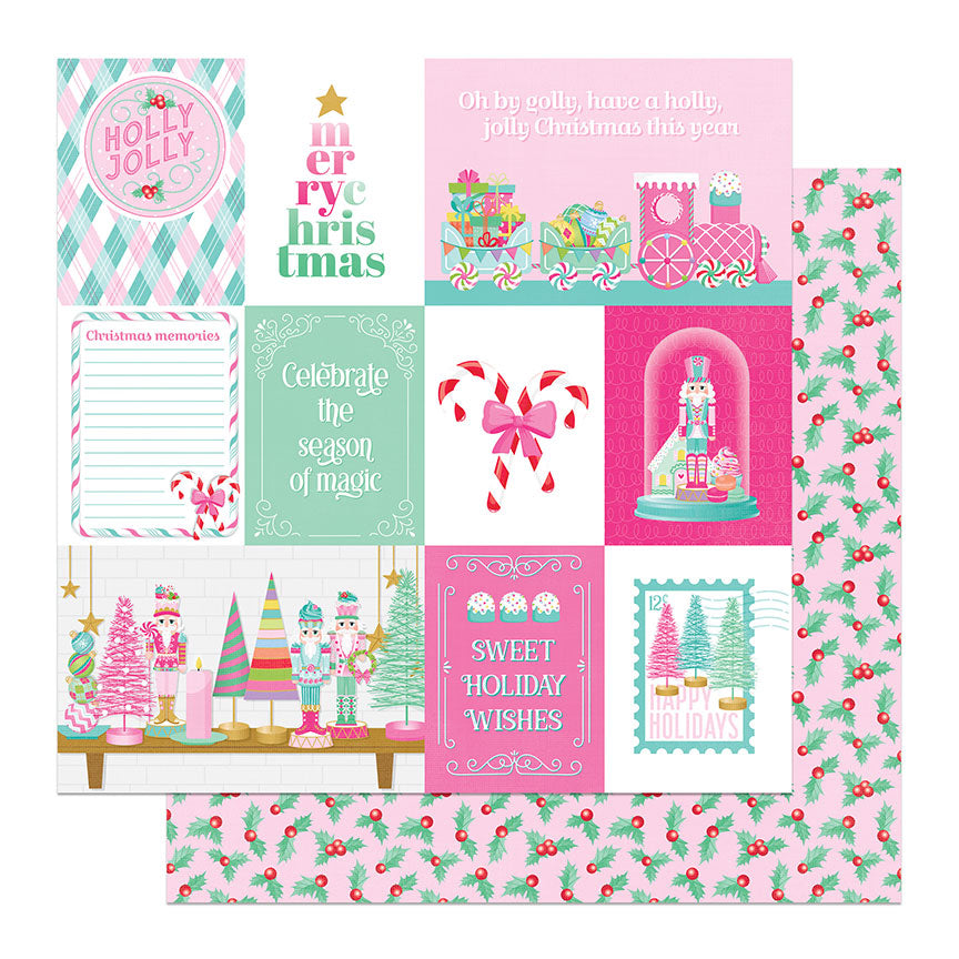 Sugar Plum Collection Season of Magic 12 x 12 Double-Sided Scrapbook Paper by Photo Play Paper