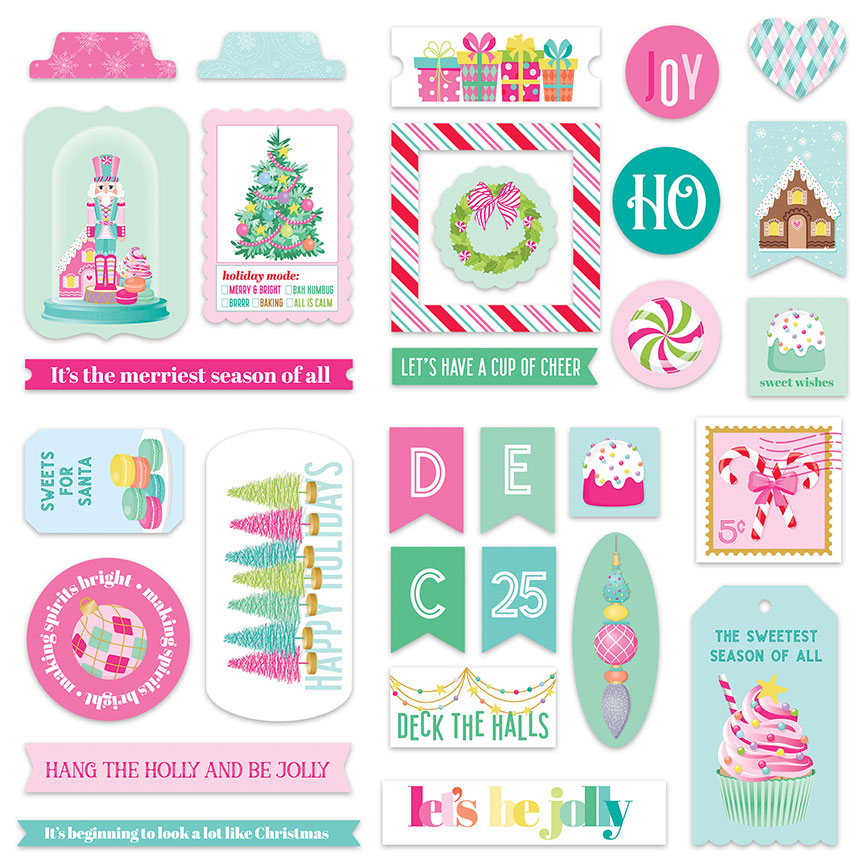 Sugar Plum Collection Scrapbook Ephemera Die Cut Embellishments by Photo Play Paper