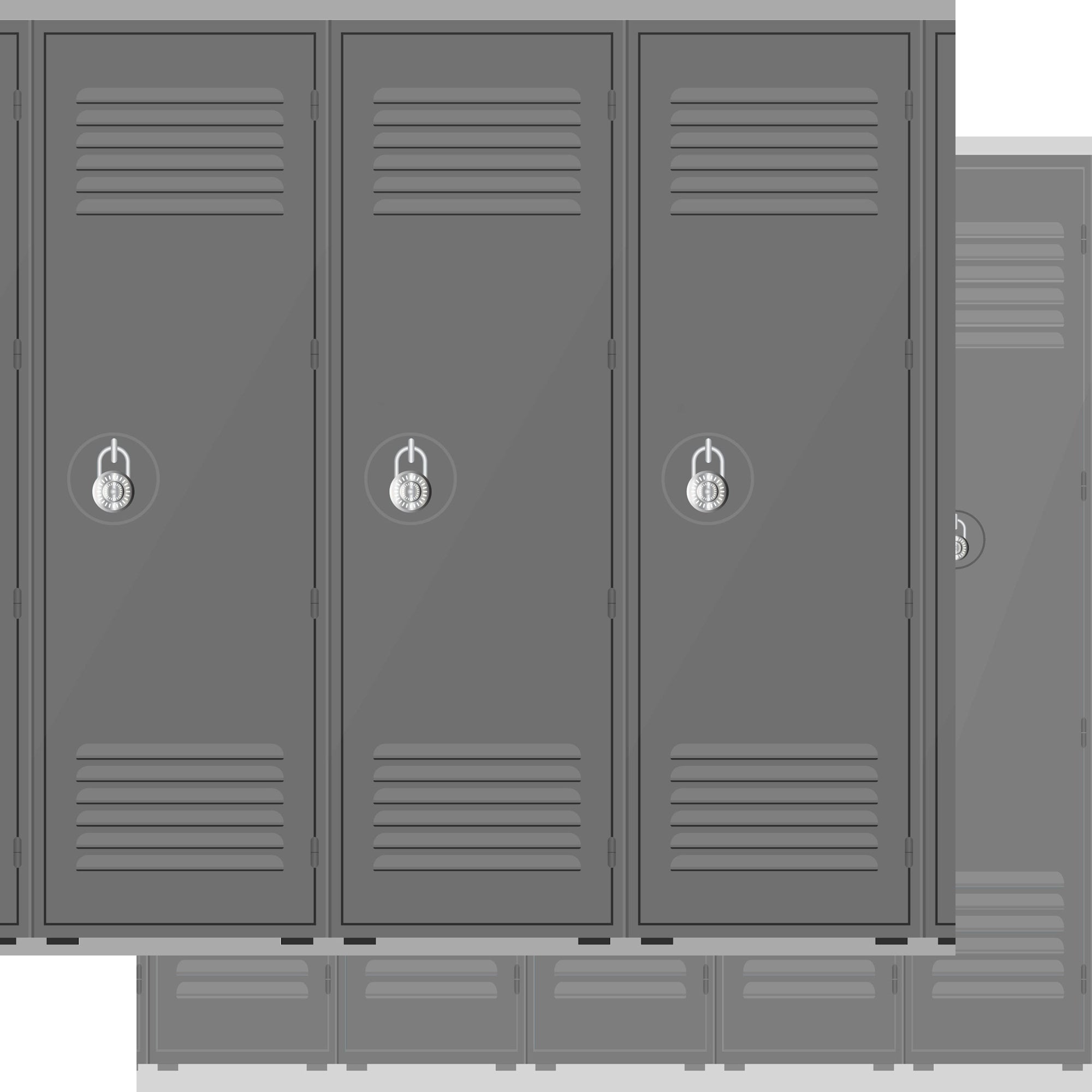 High School Collection Lockers 12 x 12 Double-Sided Scrapbook Paper by SSC Designs