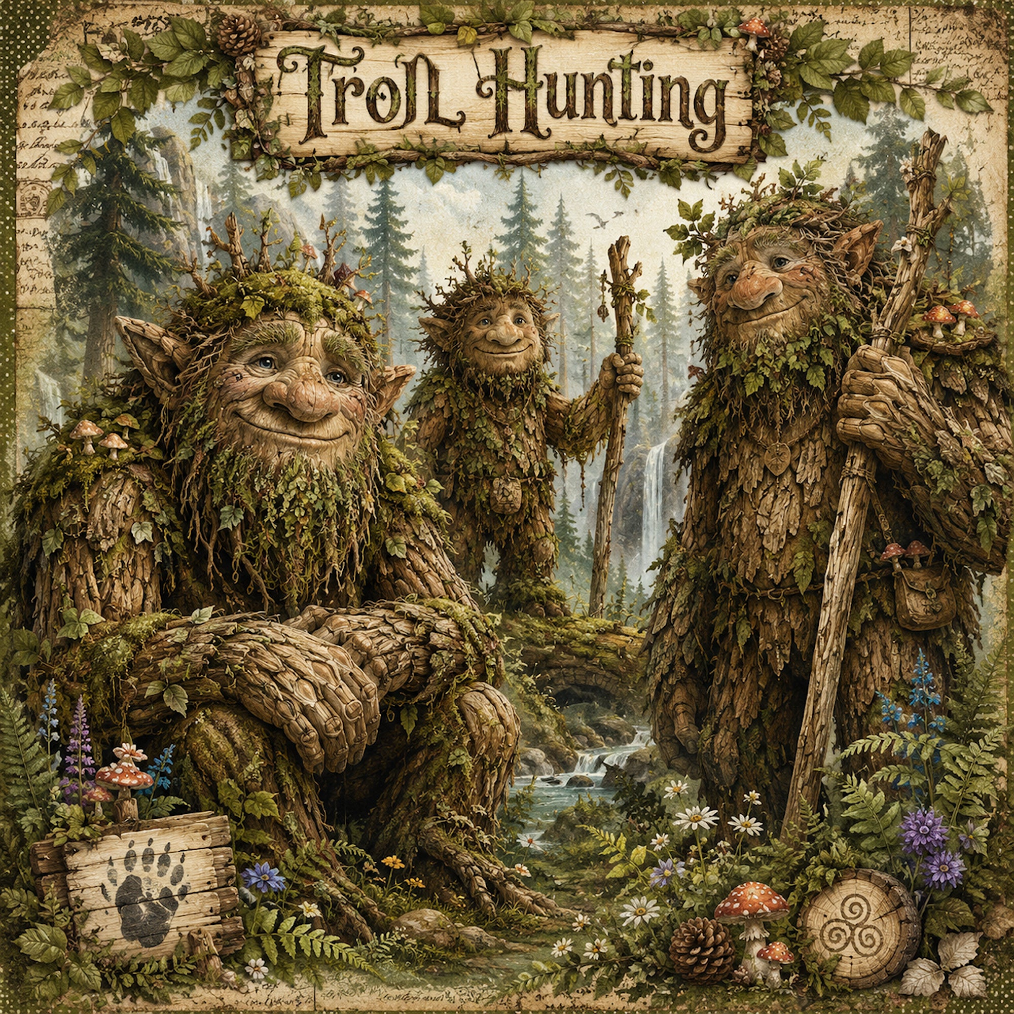 Troll Hunting 12 x 12 Double-Sided Scrapbook Paper by SSC Designs