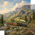 Mountain Train Railroad Tracks 12 x 12 Double-Sided Scrapbook Paper by SSC Designs