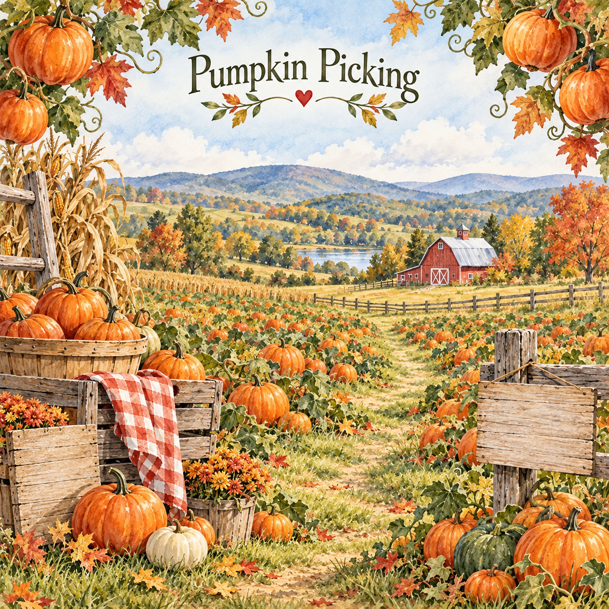 Just Fun Collection Pumpkin Picking 12 x 12 Double-Sided Scrapbook Paper by SSC Designs