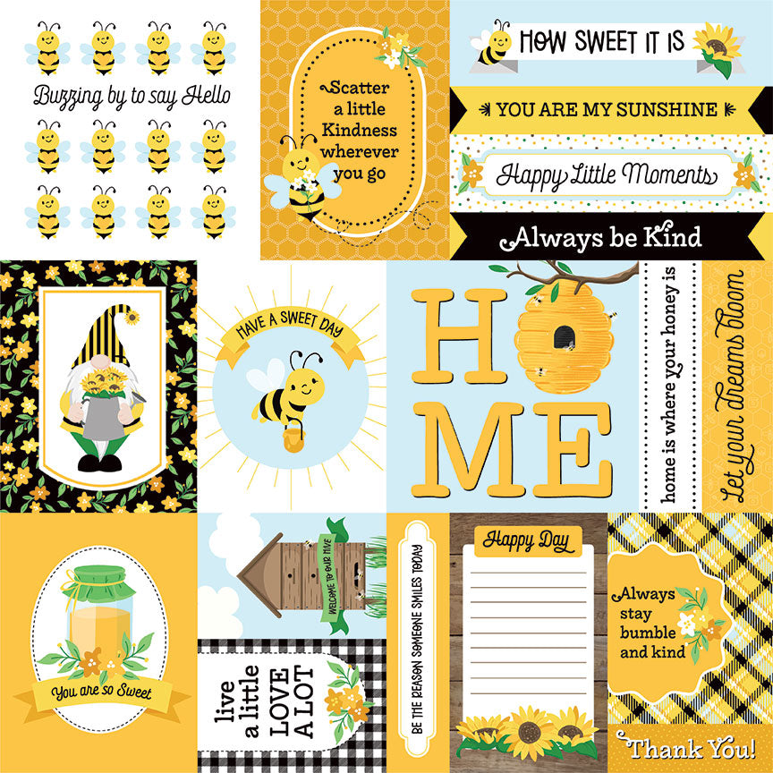 Sweet as Honey 2 Collection How Sweet 12 x 12 Double-Sided Scrapbook Paper by Photo Play Paper